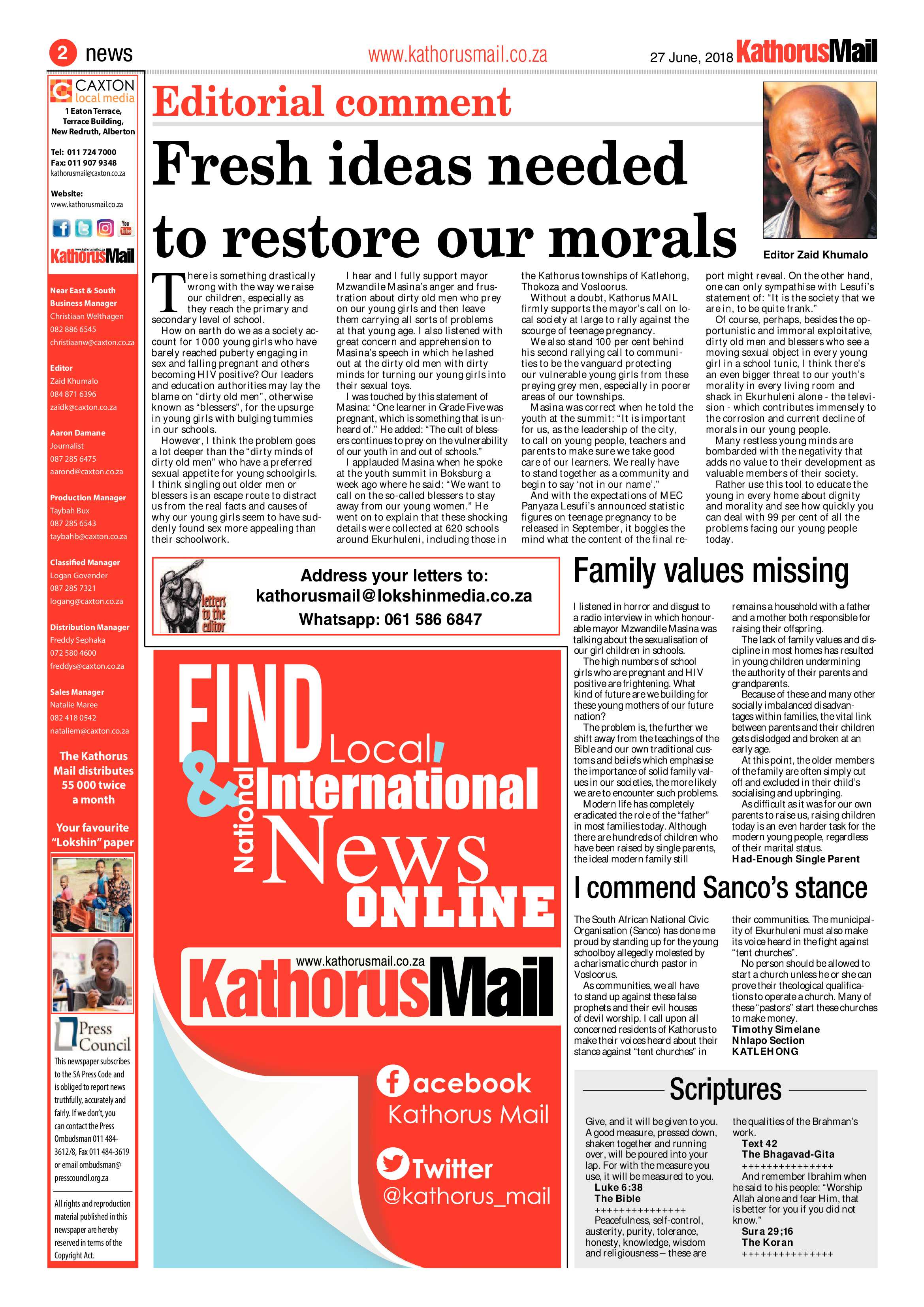 Kathorus Mail 27 June 2018 page 2