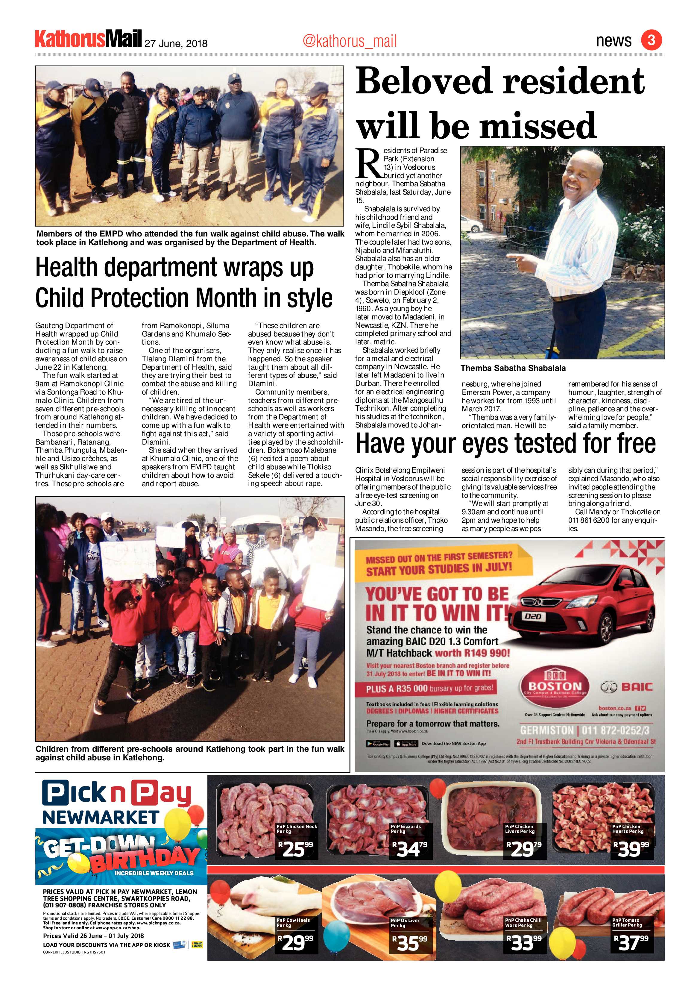Kathorus Mail 27 June 2018 page 3