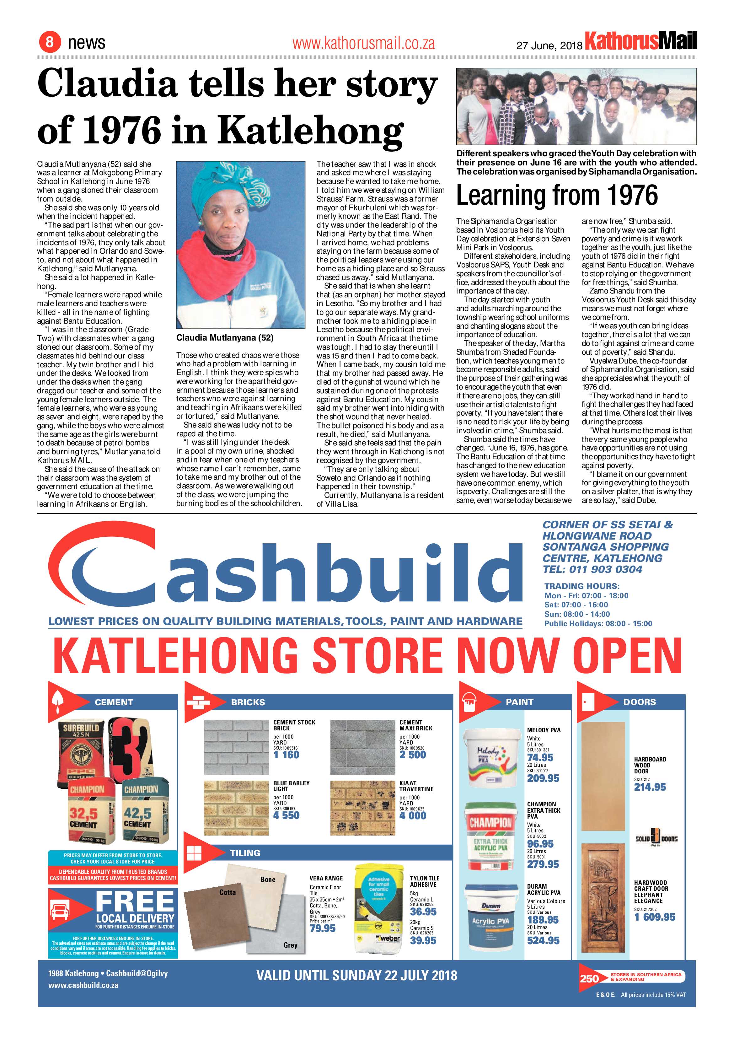 Kathorus Mail 27 June 2018 page 8