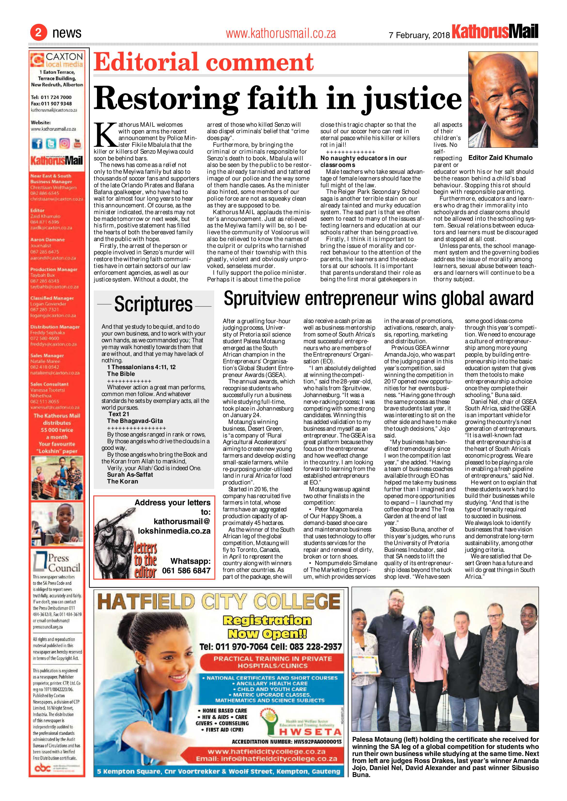 Kathorus Mail 07 February 2018 page 2