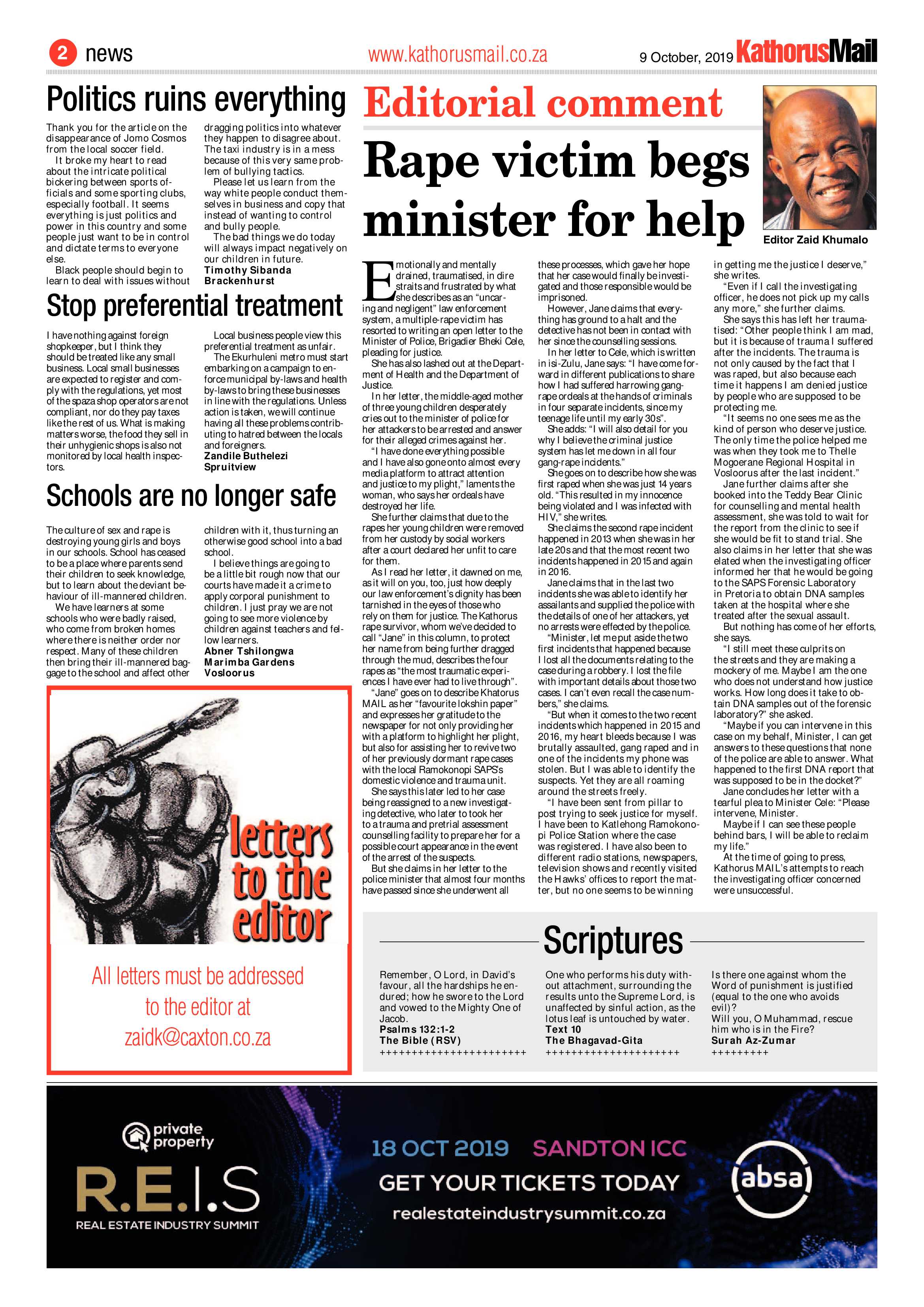 Kathorus Mail 09 October 2019 page 2