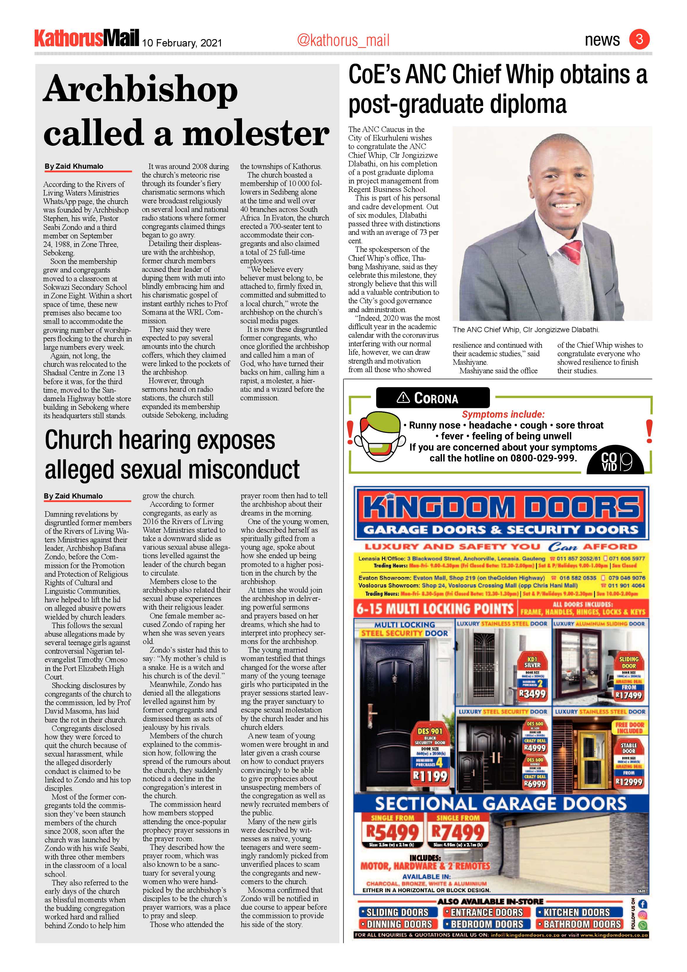 Kathorus Mail 10 February 2021 page 3