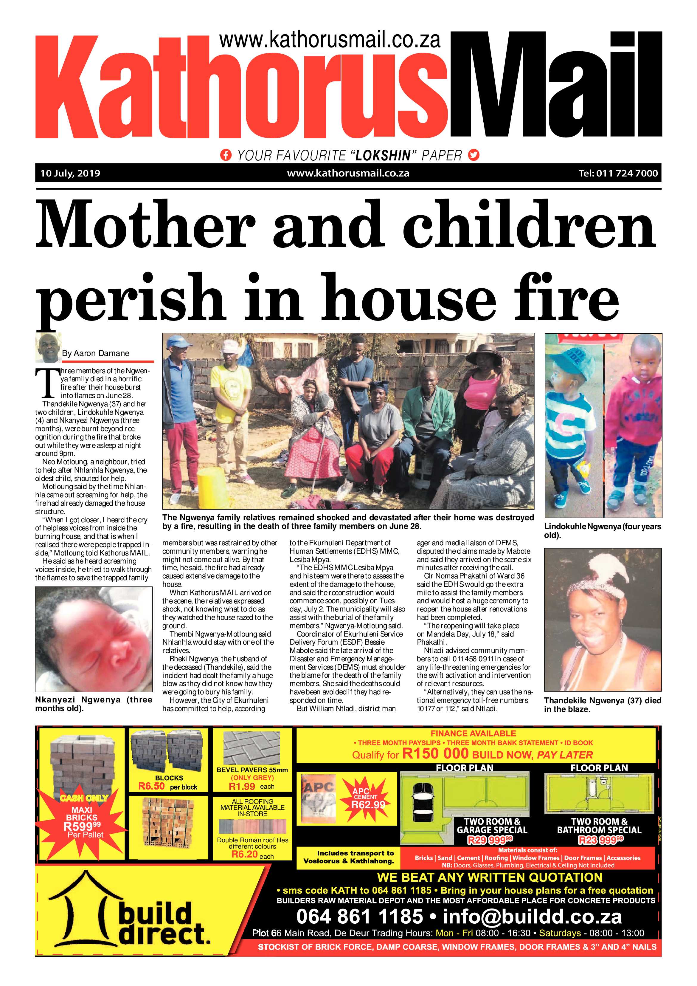 Kathorus Mail 10 July 2019 page 1