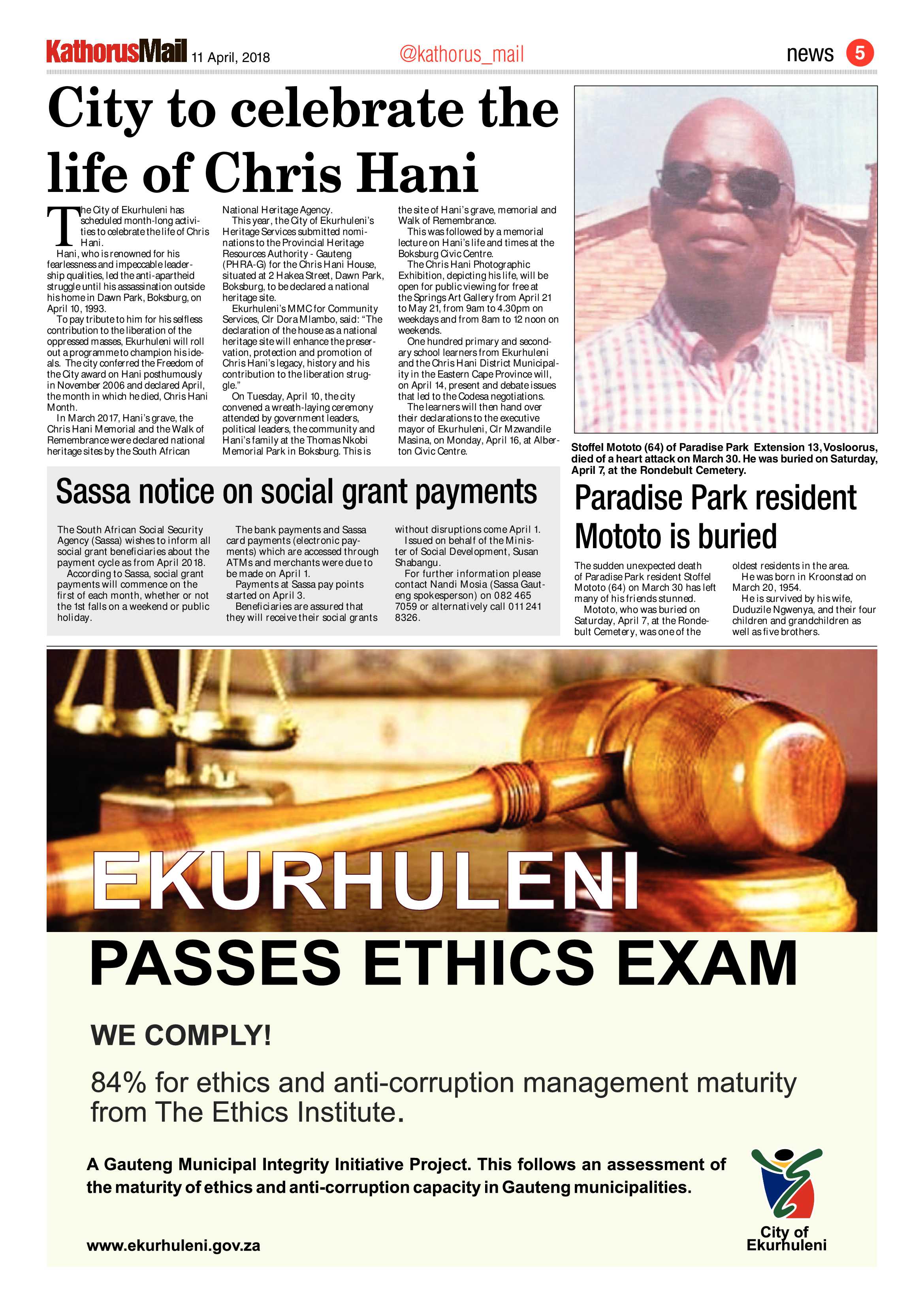 Kathorus Mail 11 April 2018 page 5