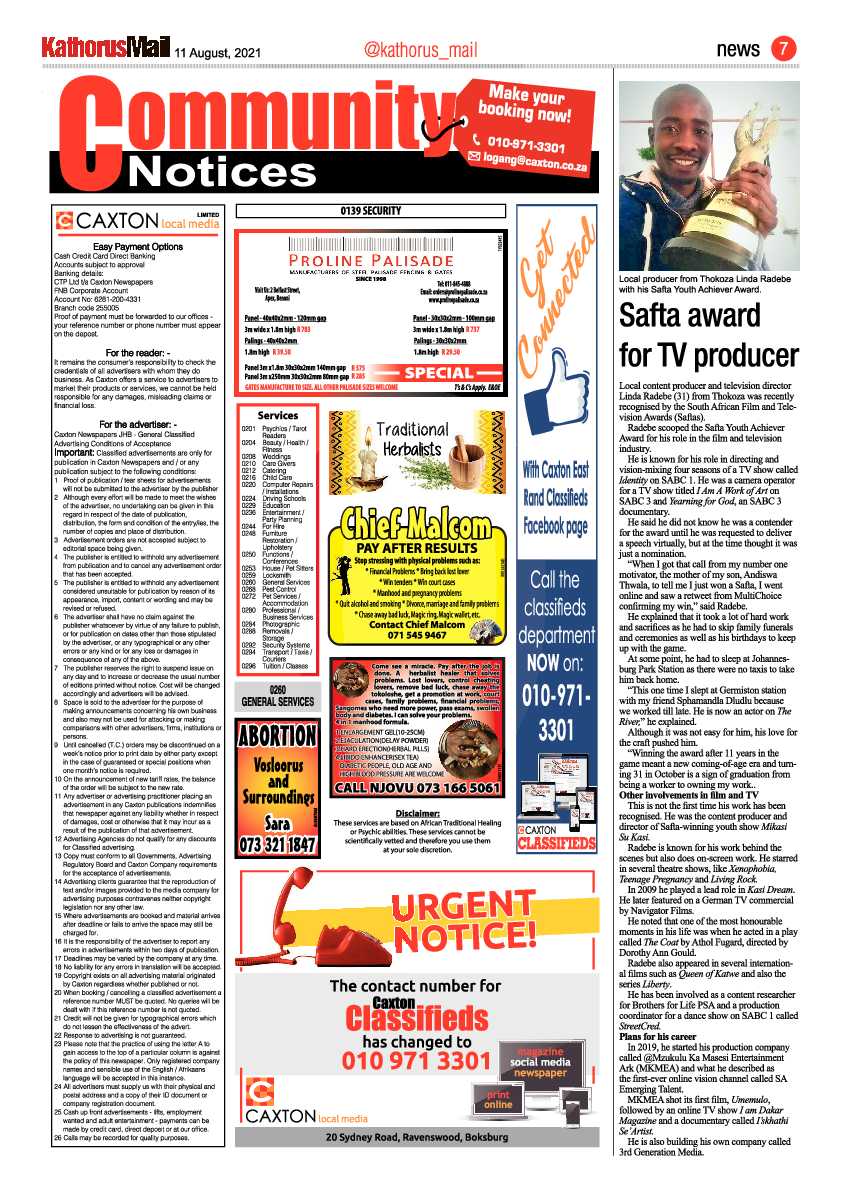 Kathorus Mail 11 August 2021 page 7