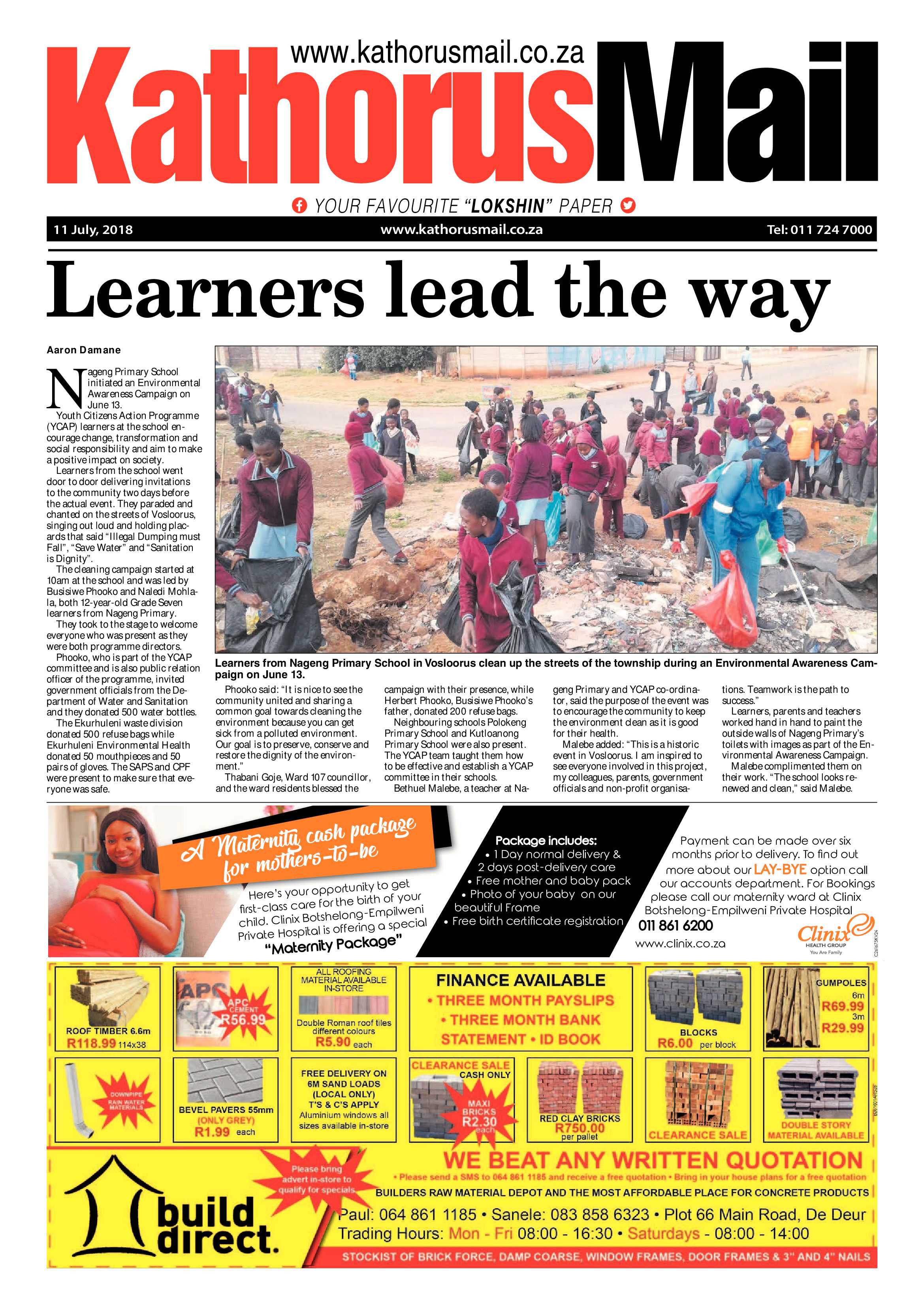Kathorus Mail 11 July 2018 page 1