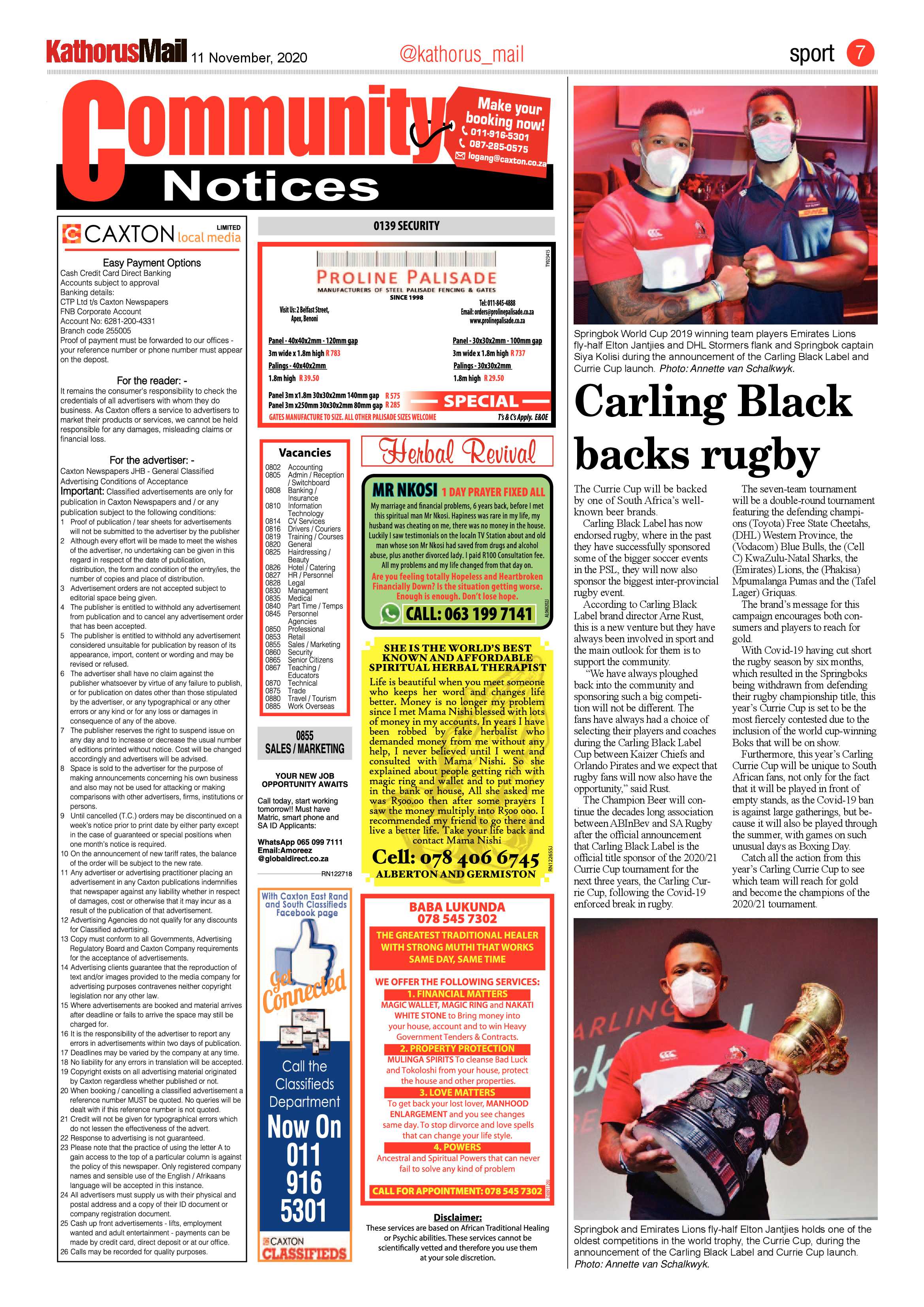 Kathorus Mail 11 November 2020 page 7