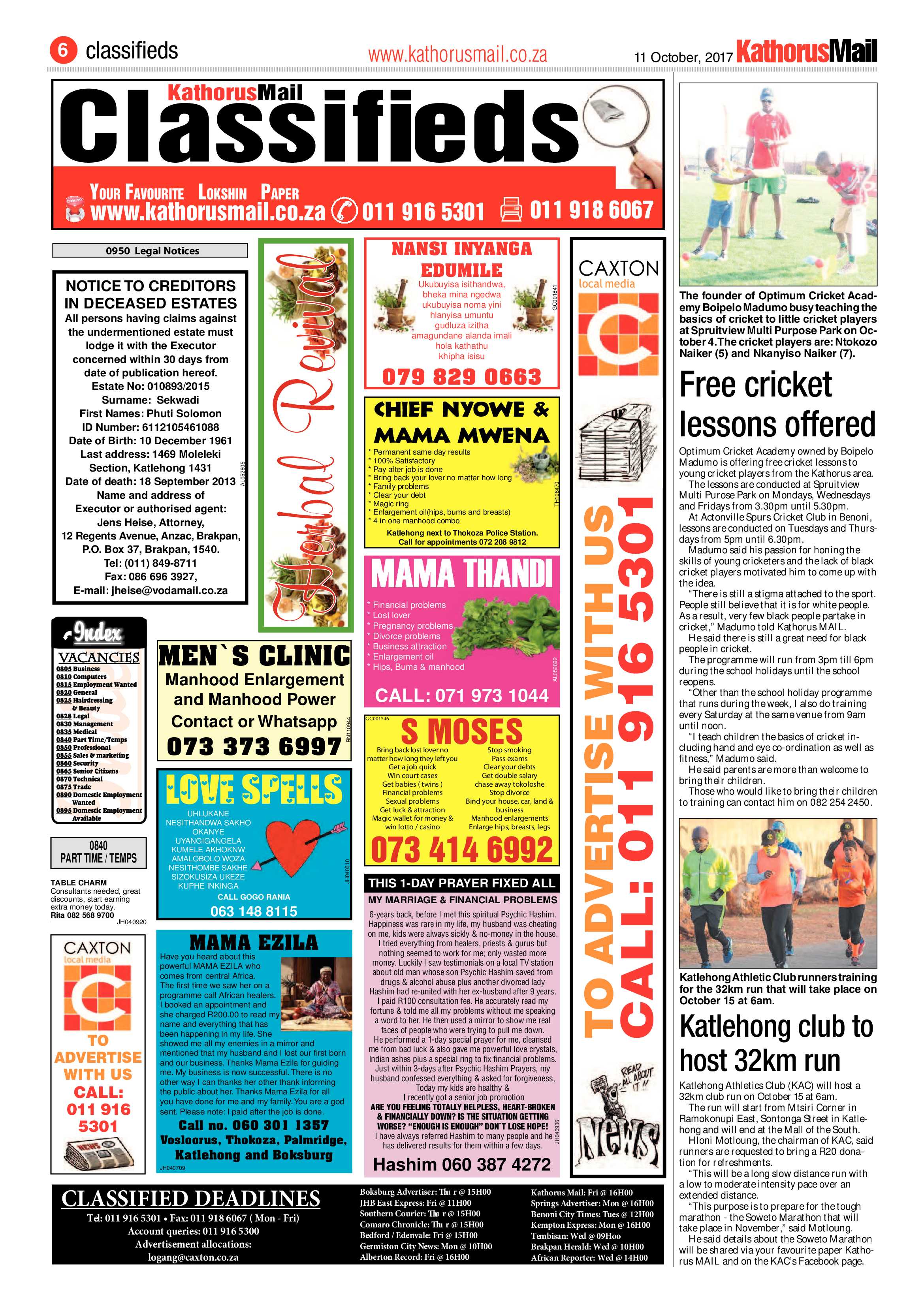 Kathorus Mail 11 October 2017 page 6