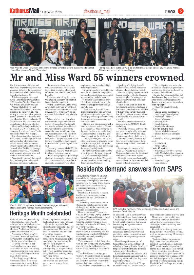 Kathorus Mail 11 October 2023 page 5