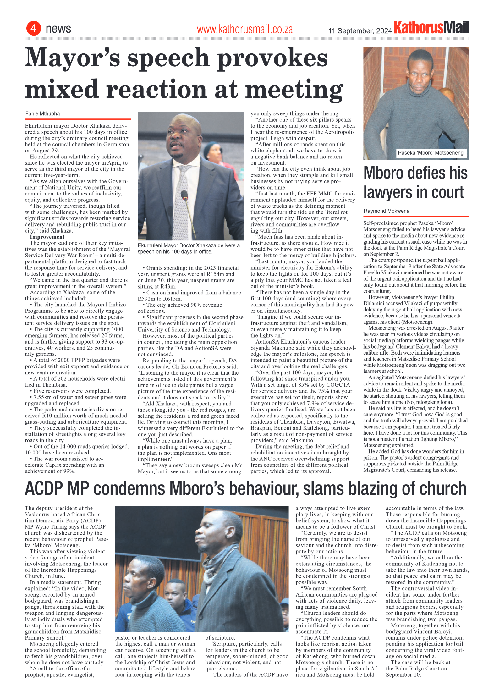 Kathorus Mail 11 September 2024 page 4