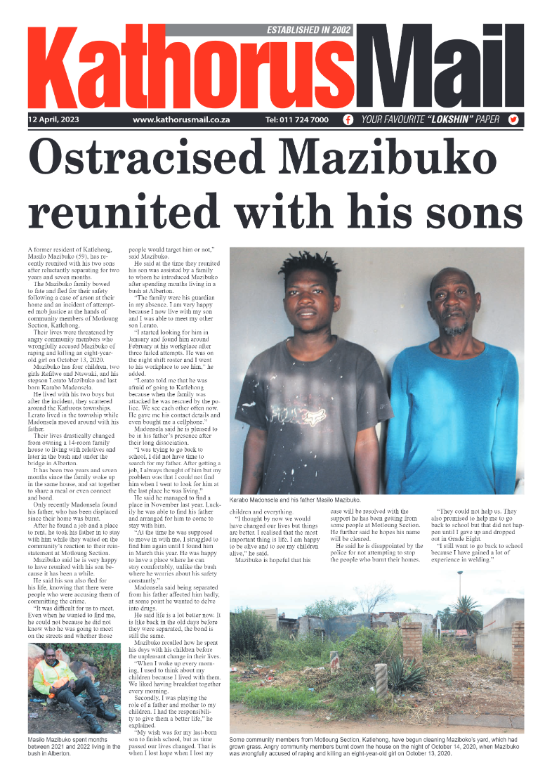 Kathorus Mail 12 April 2023 page 1