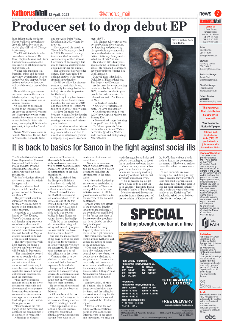 Kathorus Mail 12 April 2023 page 7