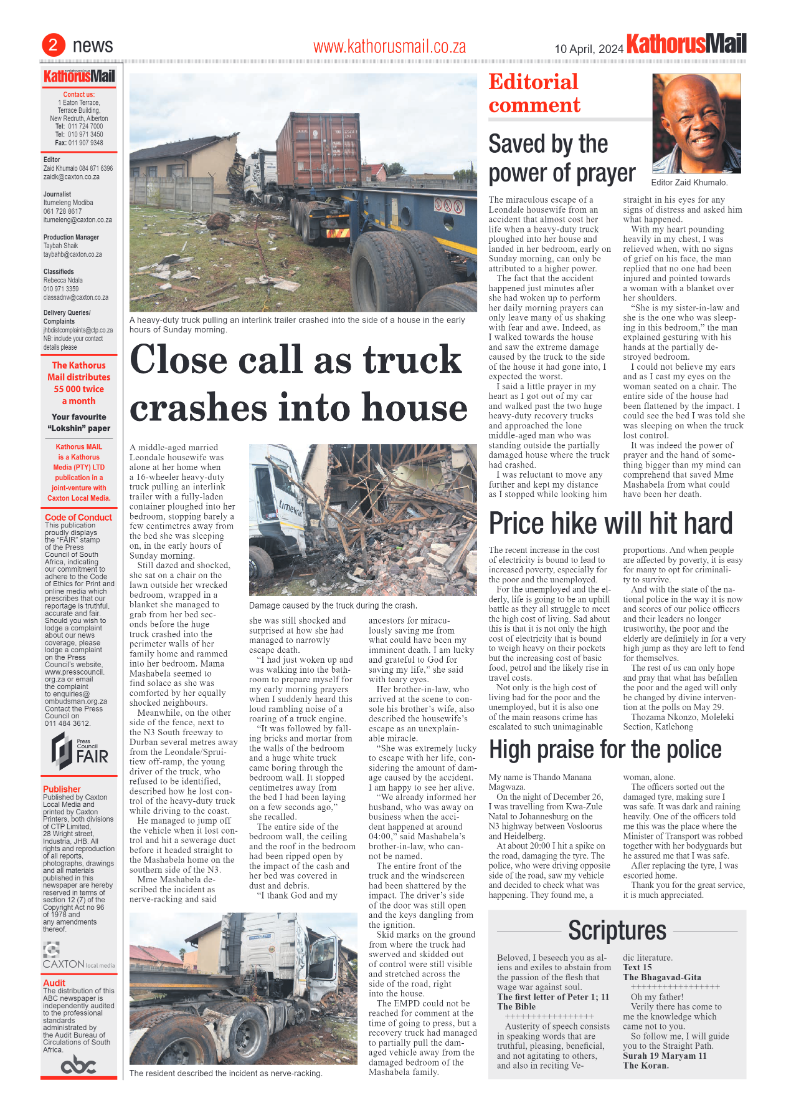 Kathorus Mail 12 April 2024 page 2