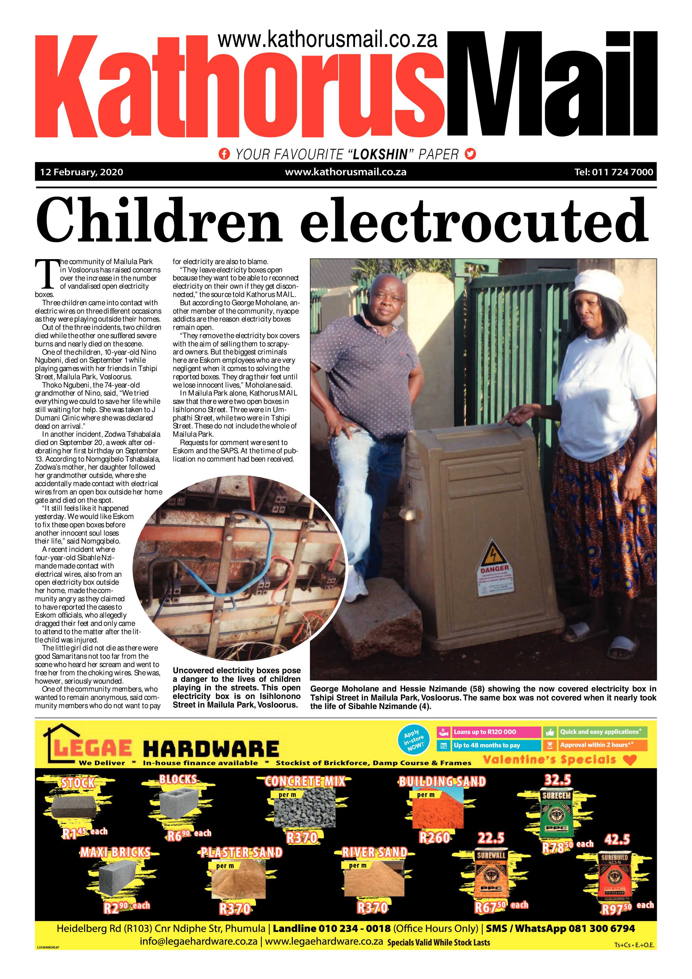 Kathorus Mail 12 February 2020 page 1