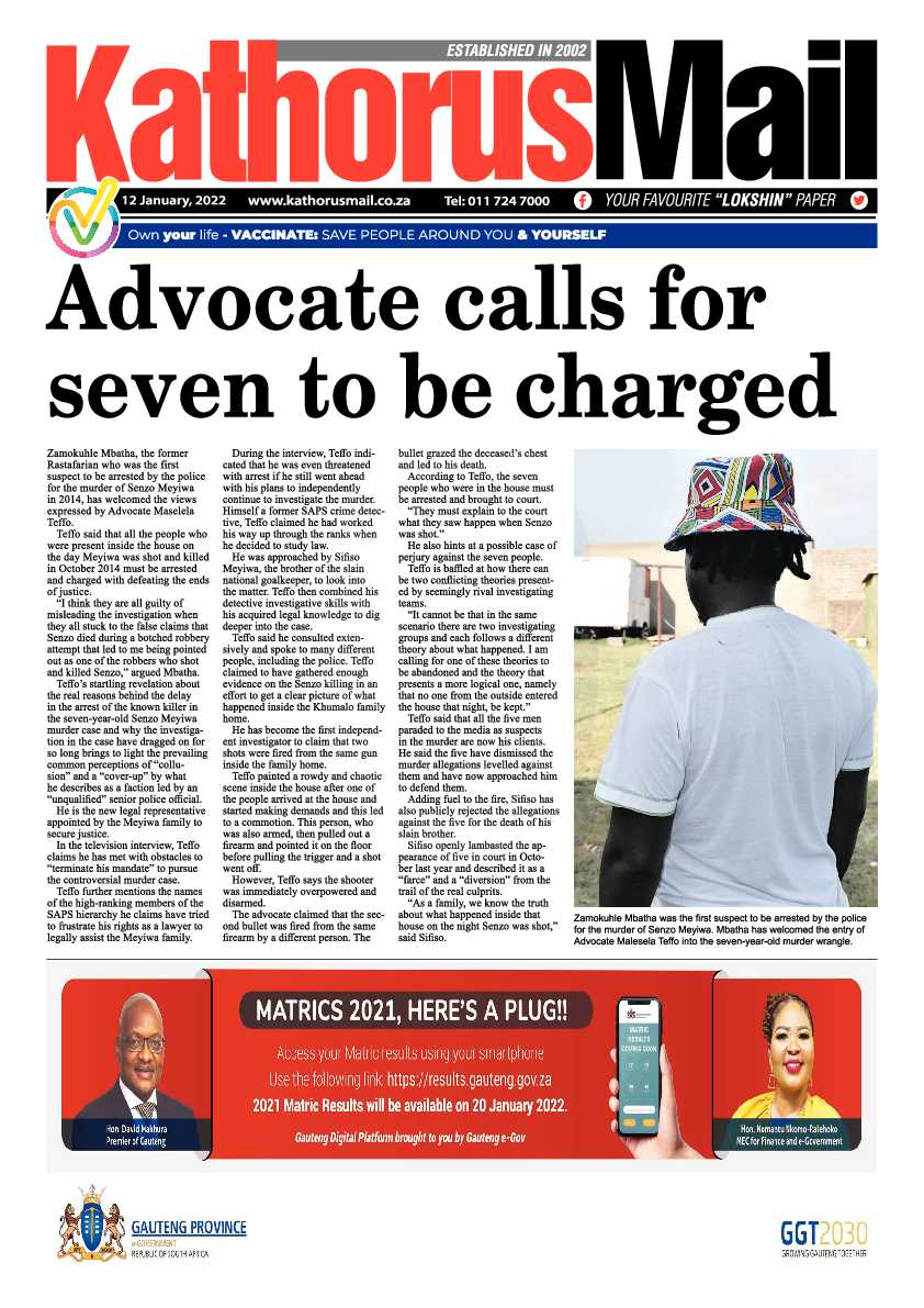 Kathorus Mail 12 January 2022 page 1