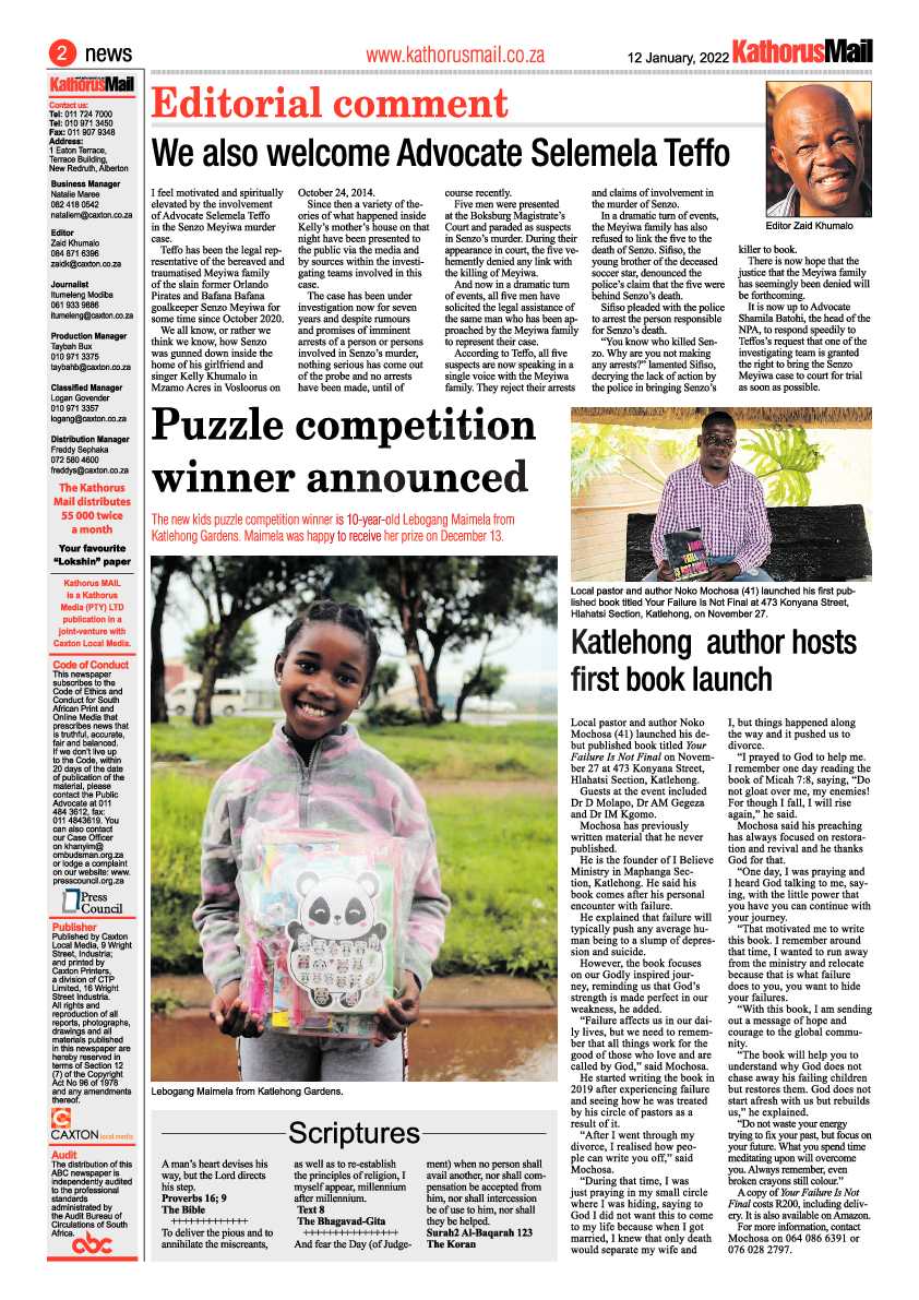 Kathorus Mail 12 January 2022 page 2