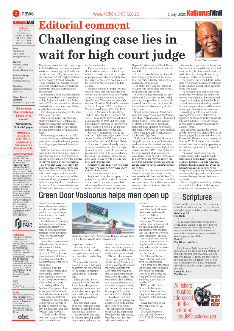 Kathorus Mail 12 July 2023 page 2