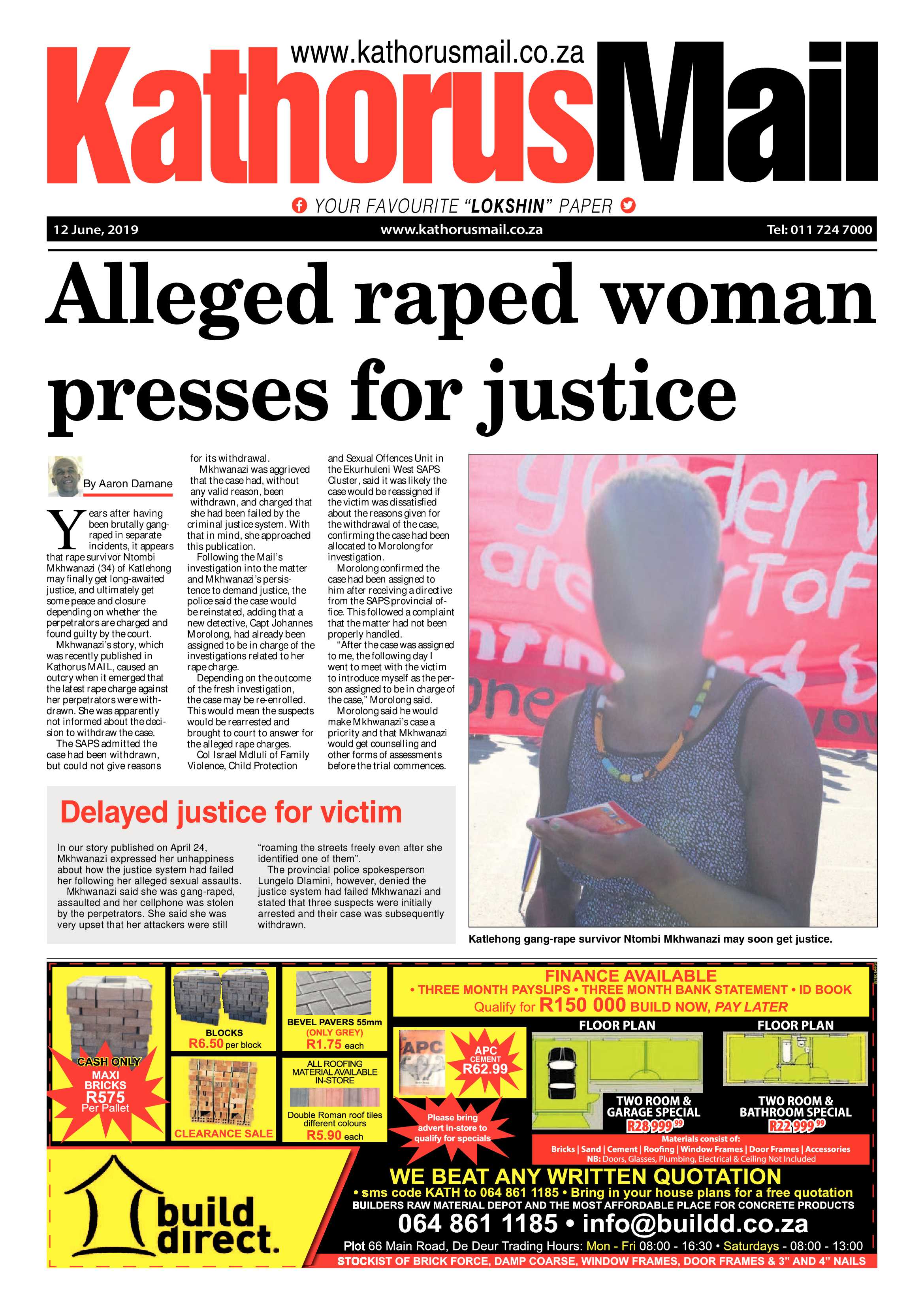Kathorus Mail 12 June 2019 page 1