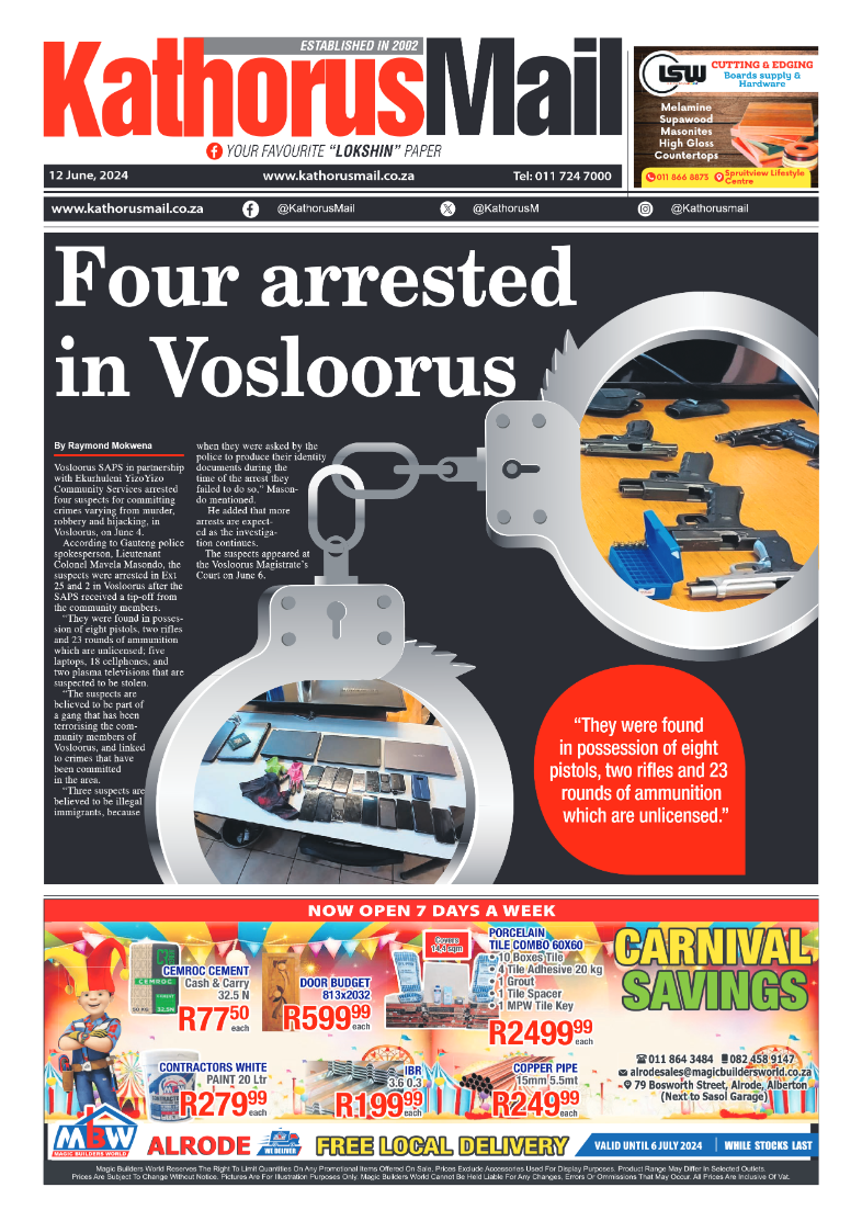 Kathorus Mail 12 June 2024 page 1