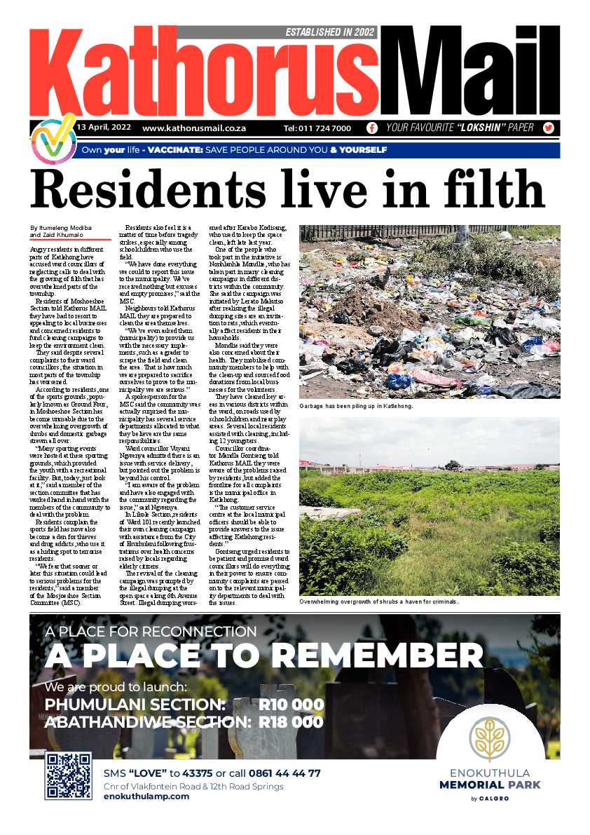Kathorus Mail 13 April 2022 page 1