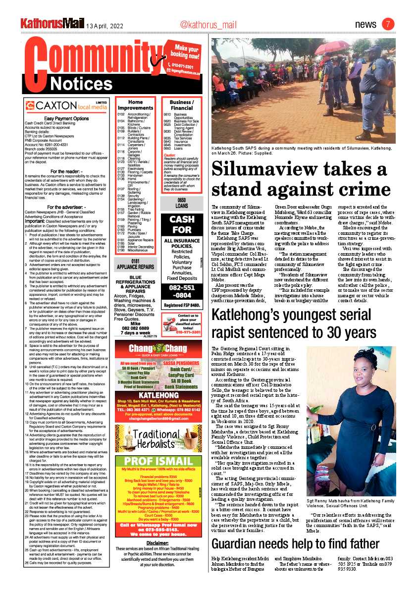 Kathorus Mail 13 April 2022 page 7