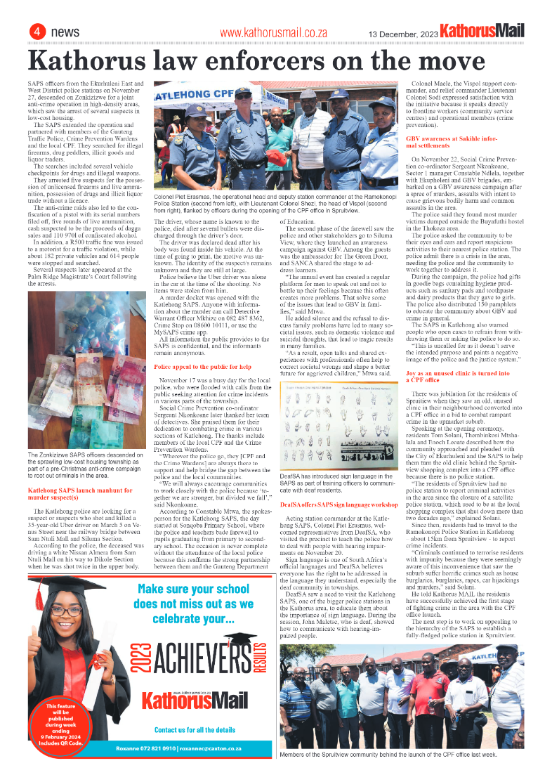 Kathorus Mail 13 December 2023 page 4