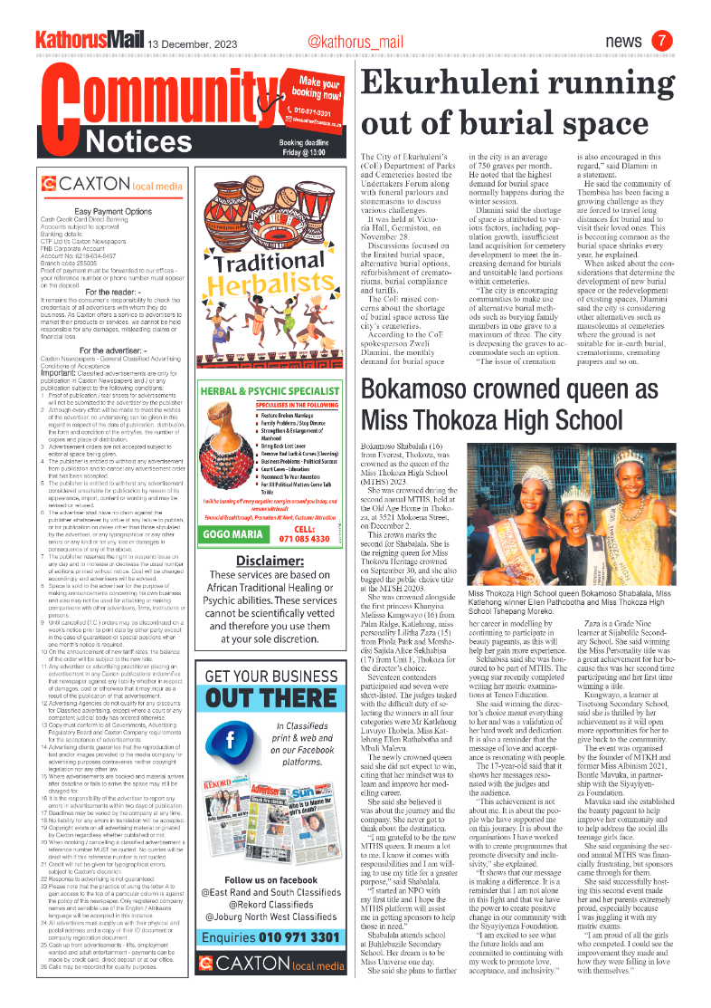 Kathorus Mail 13 December 2023 page 7
