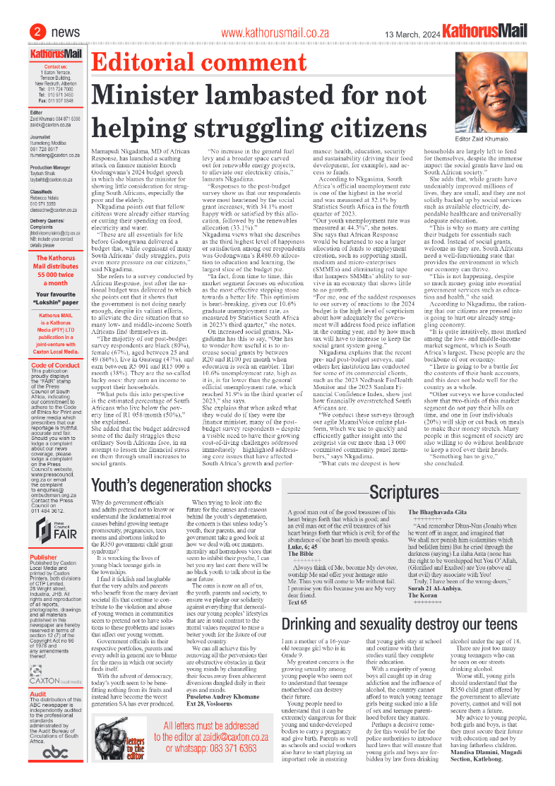 Kathorus Mail 13 March 2024 page 2