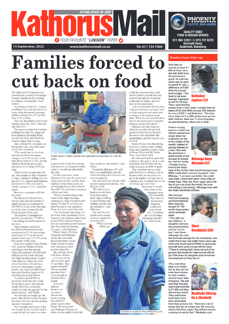 Kathorus Mail 13 September 2023 page 1