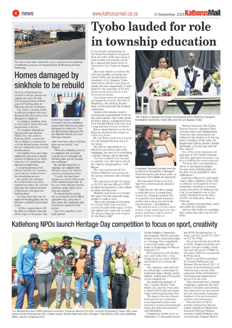 Kathorus Mail 13 September 2023 page 4