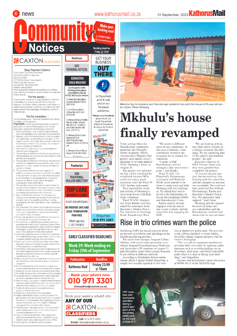 Kathorus Mail 13 September 2023 page 6