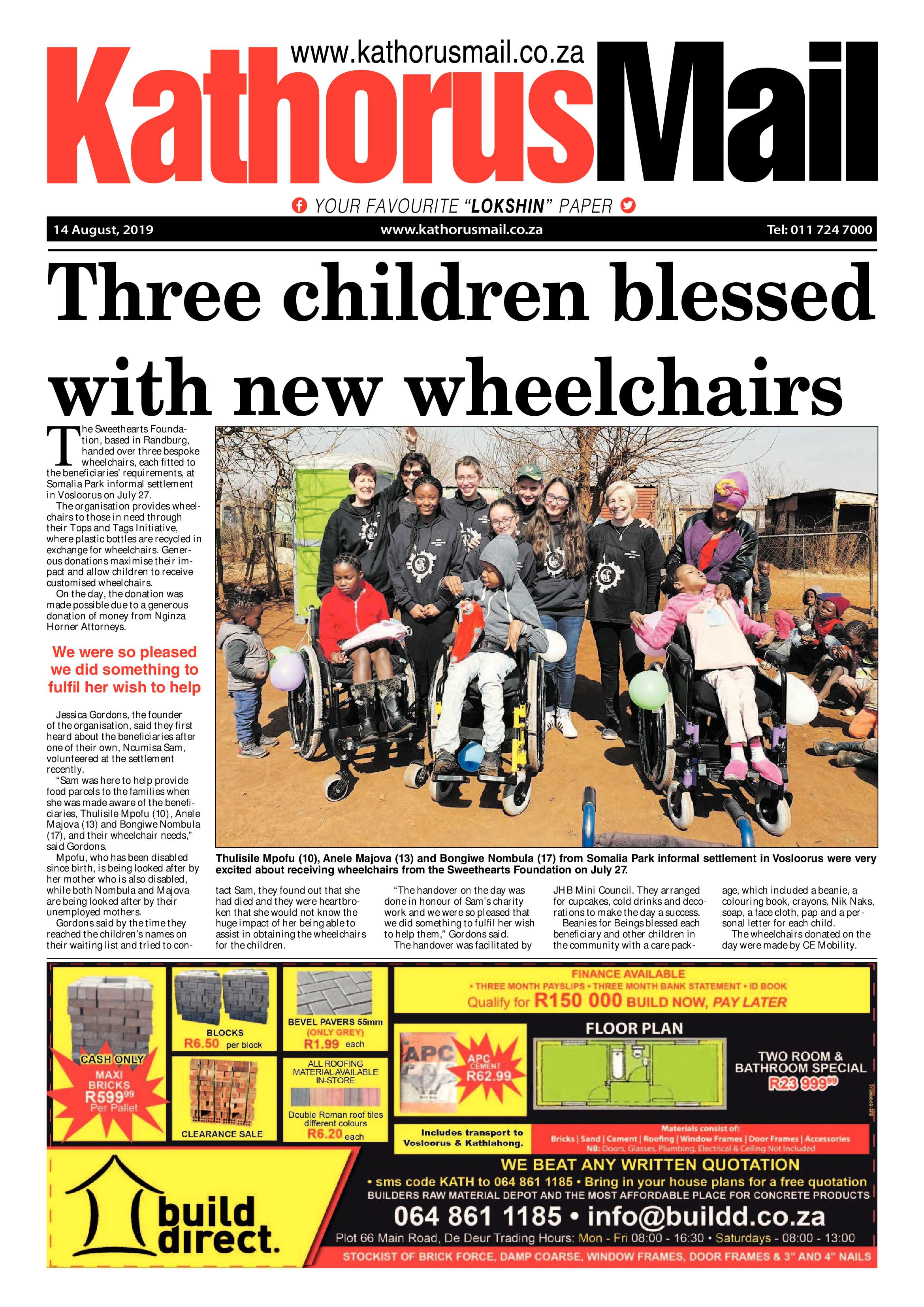 Kathorus Mail 14 August 2019 page 1