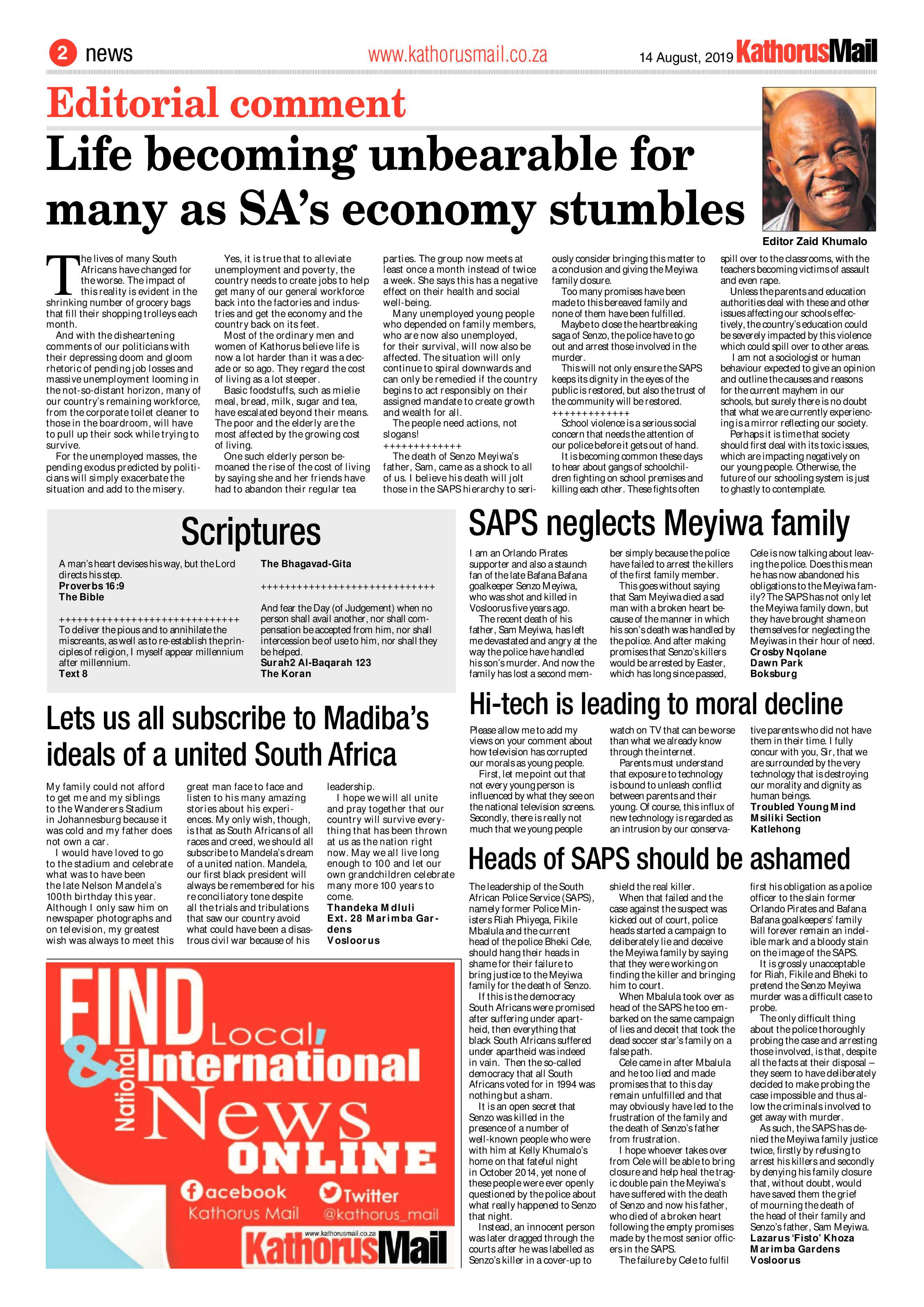 Kathorus Mail 14 August 2019 page 2