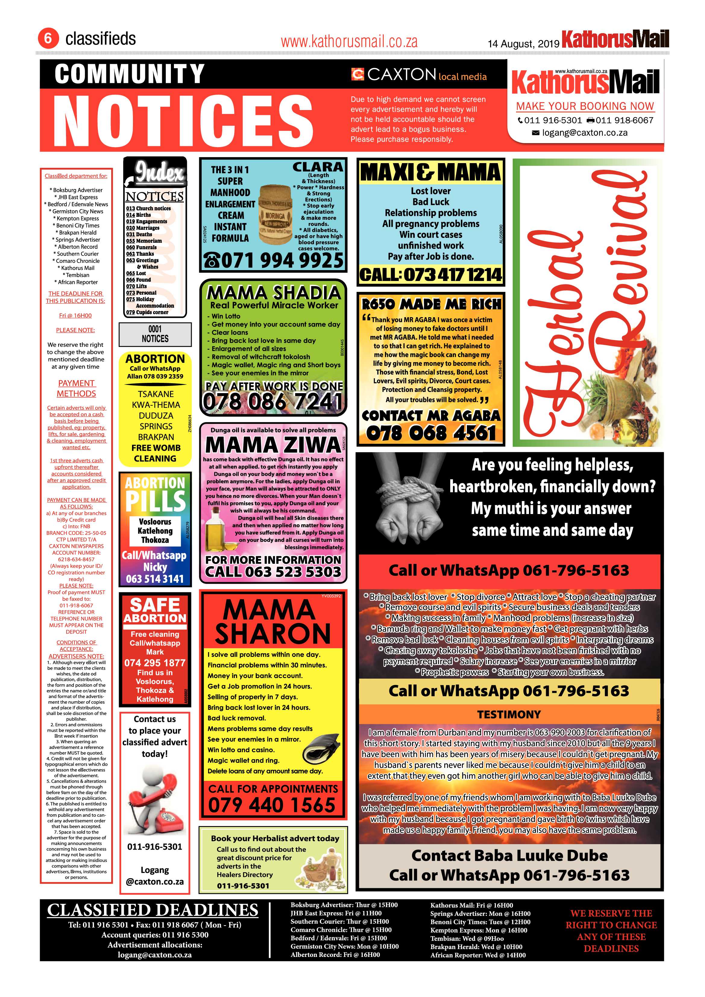 Kathorus Mail 14 August 2019 page 6