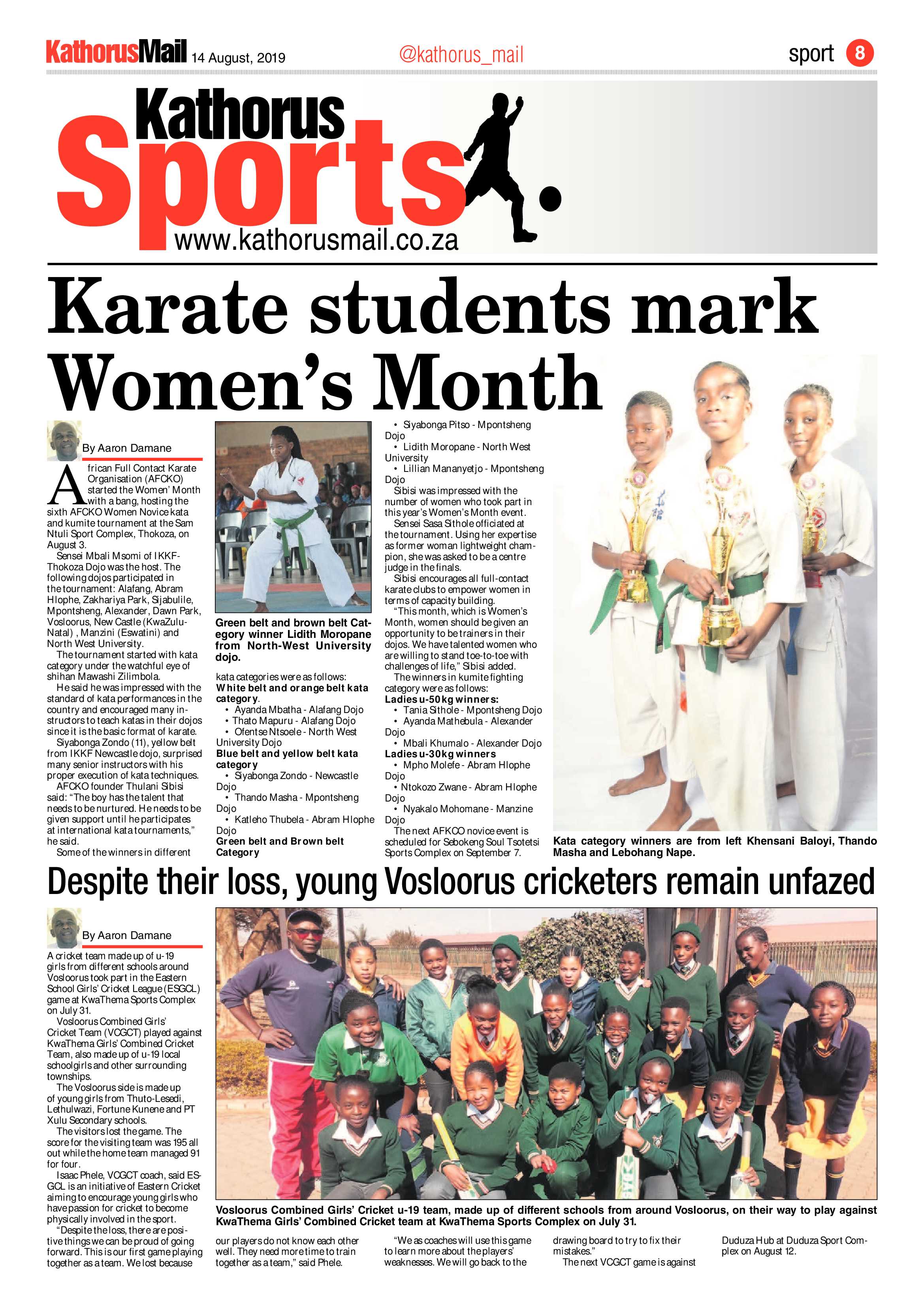 Kathorus Mail 14 August 2019 page 8