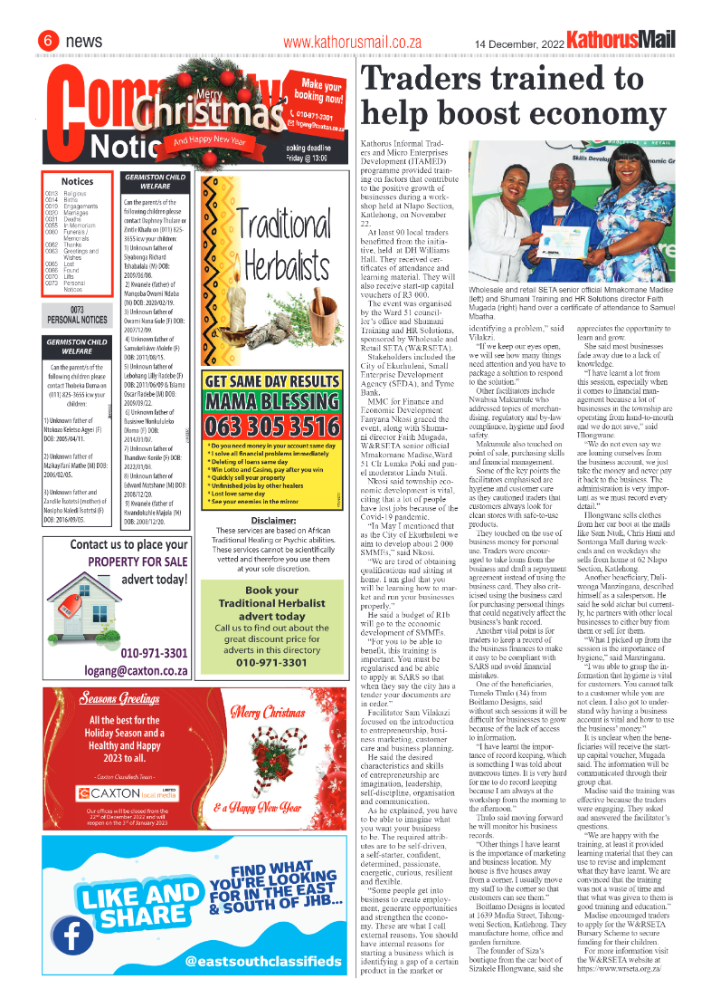 Kathorus Mail 14 Dec 2022 page 6