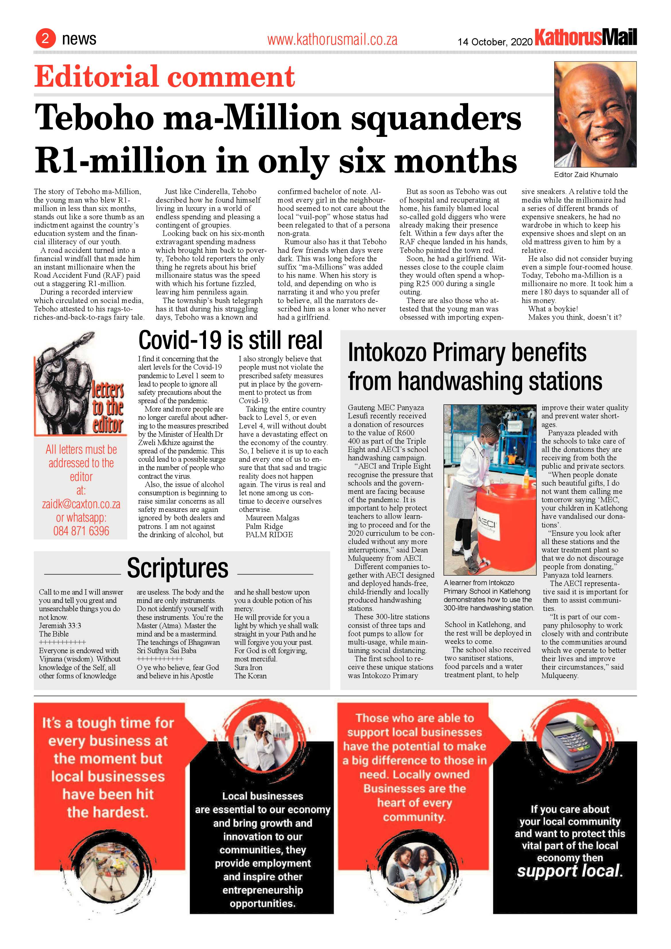 Kathorus Mail 14 October 2020 page 2