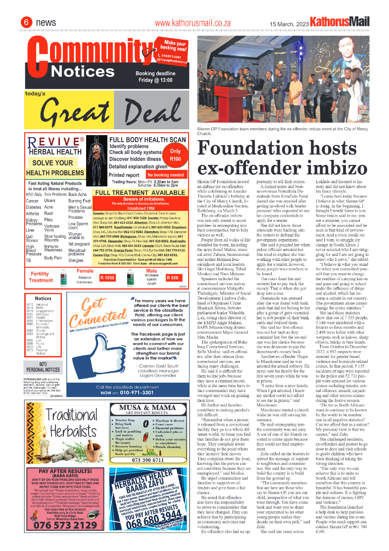 Kathorus Mail 15 March 2023 page 6