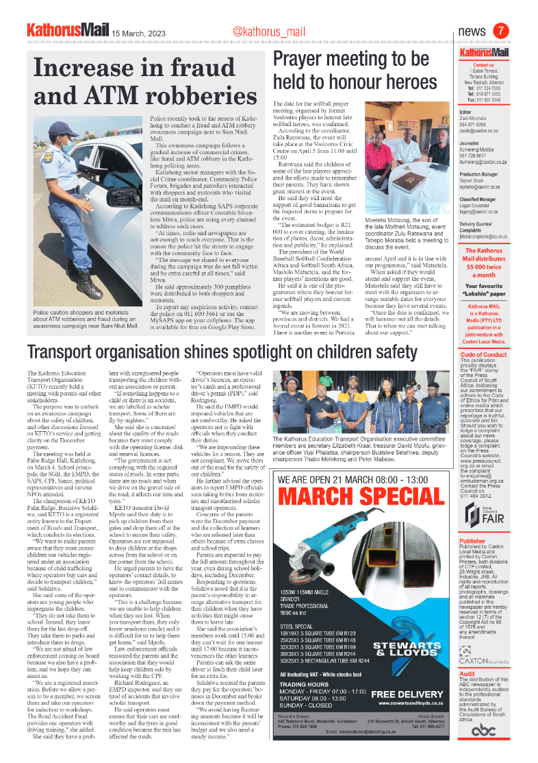 Kathorus Mail 15 March 2023 page 7