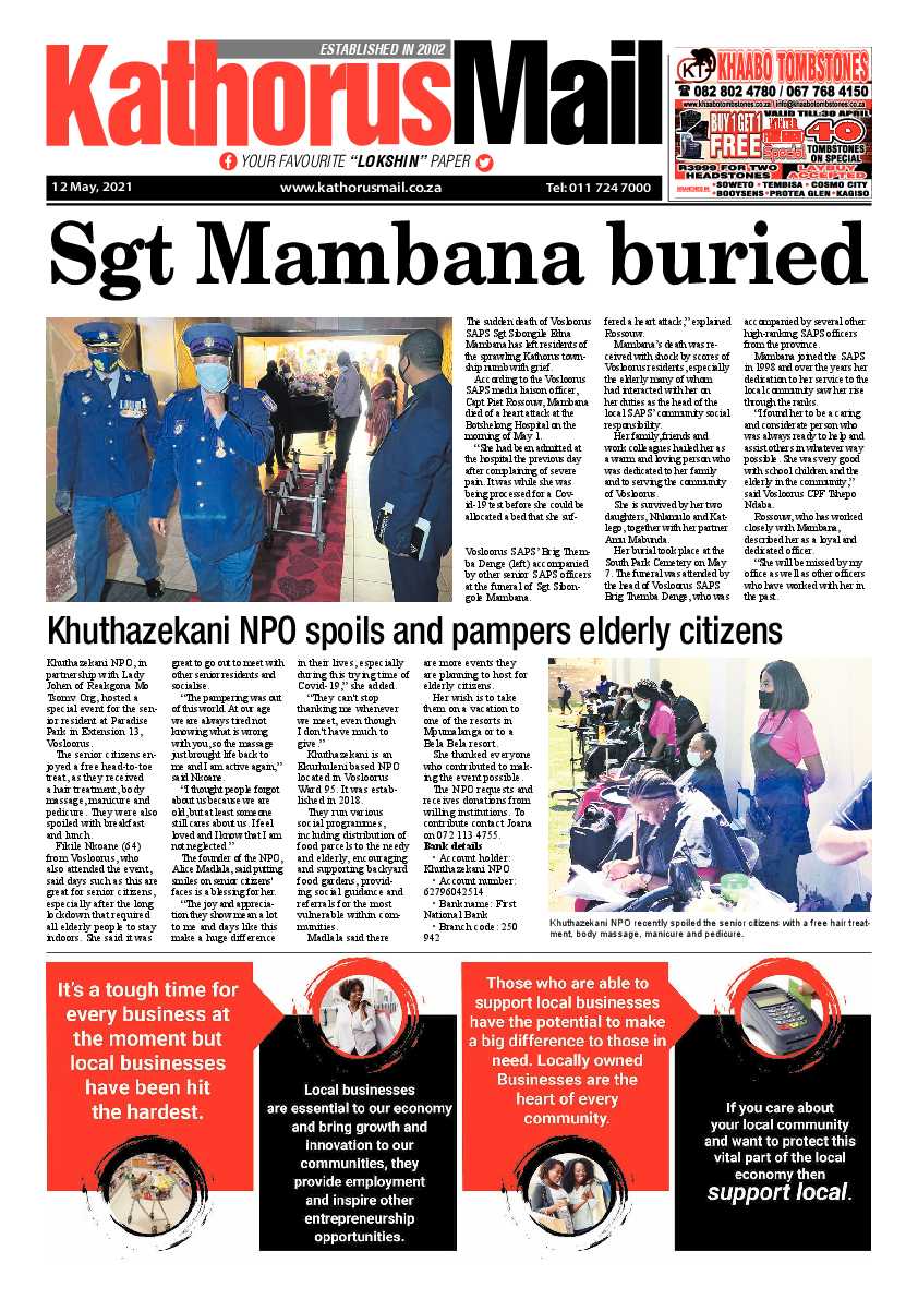 Kathorus Mail 14 May 2021 page 1