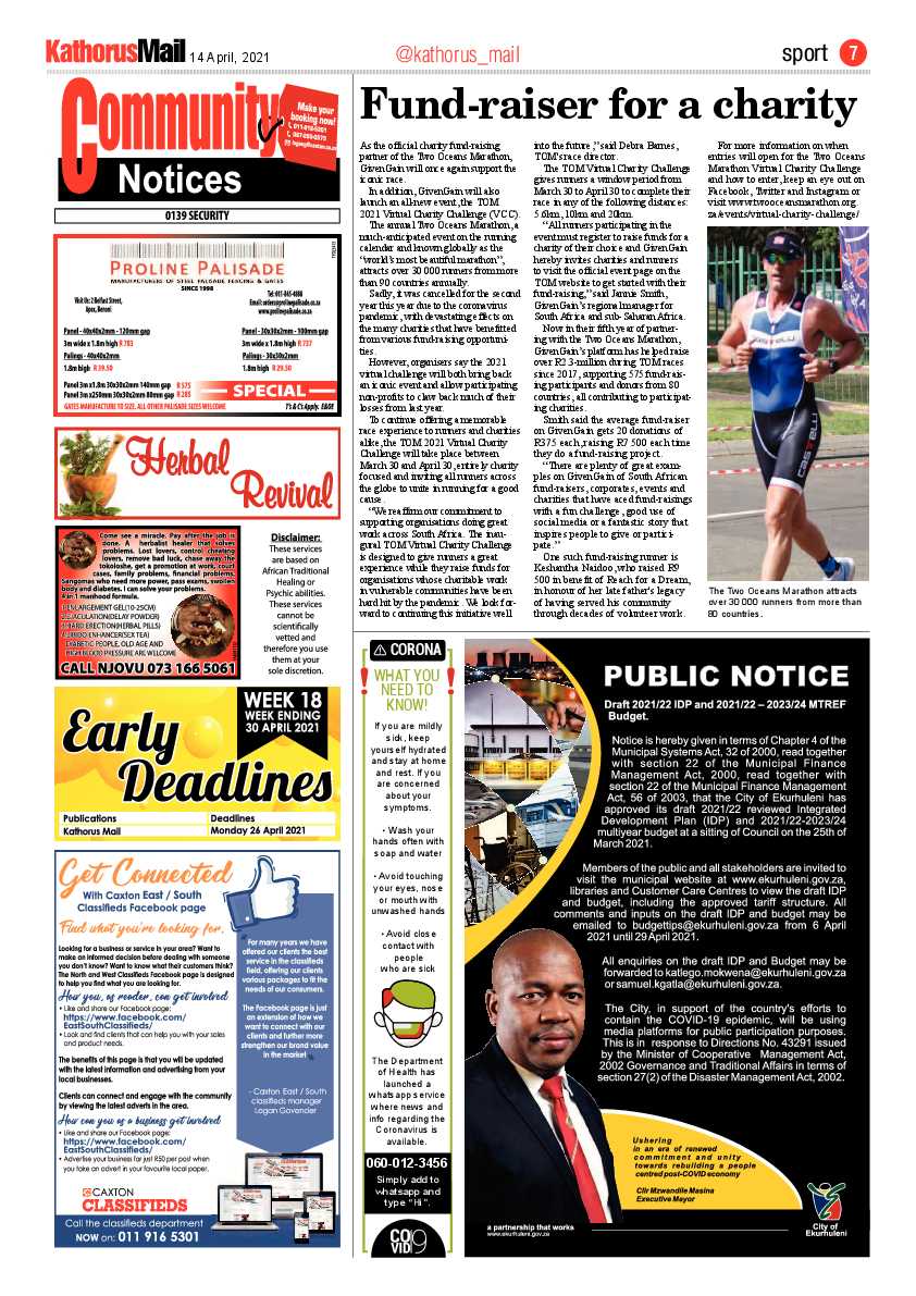 Kathorus Mail 16 April 2021 page 7