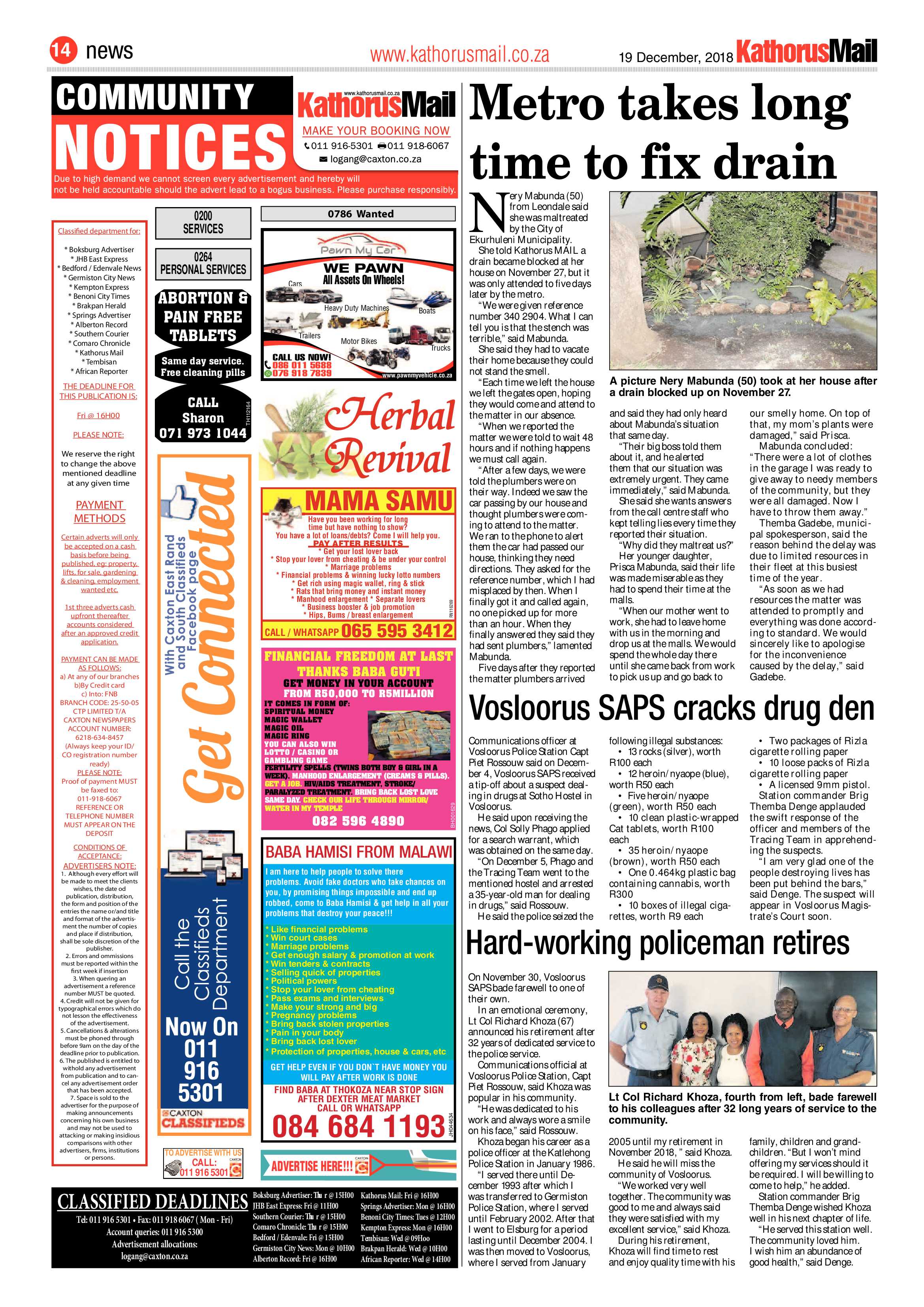 Kathorus Mail 19 December 2018 page 14