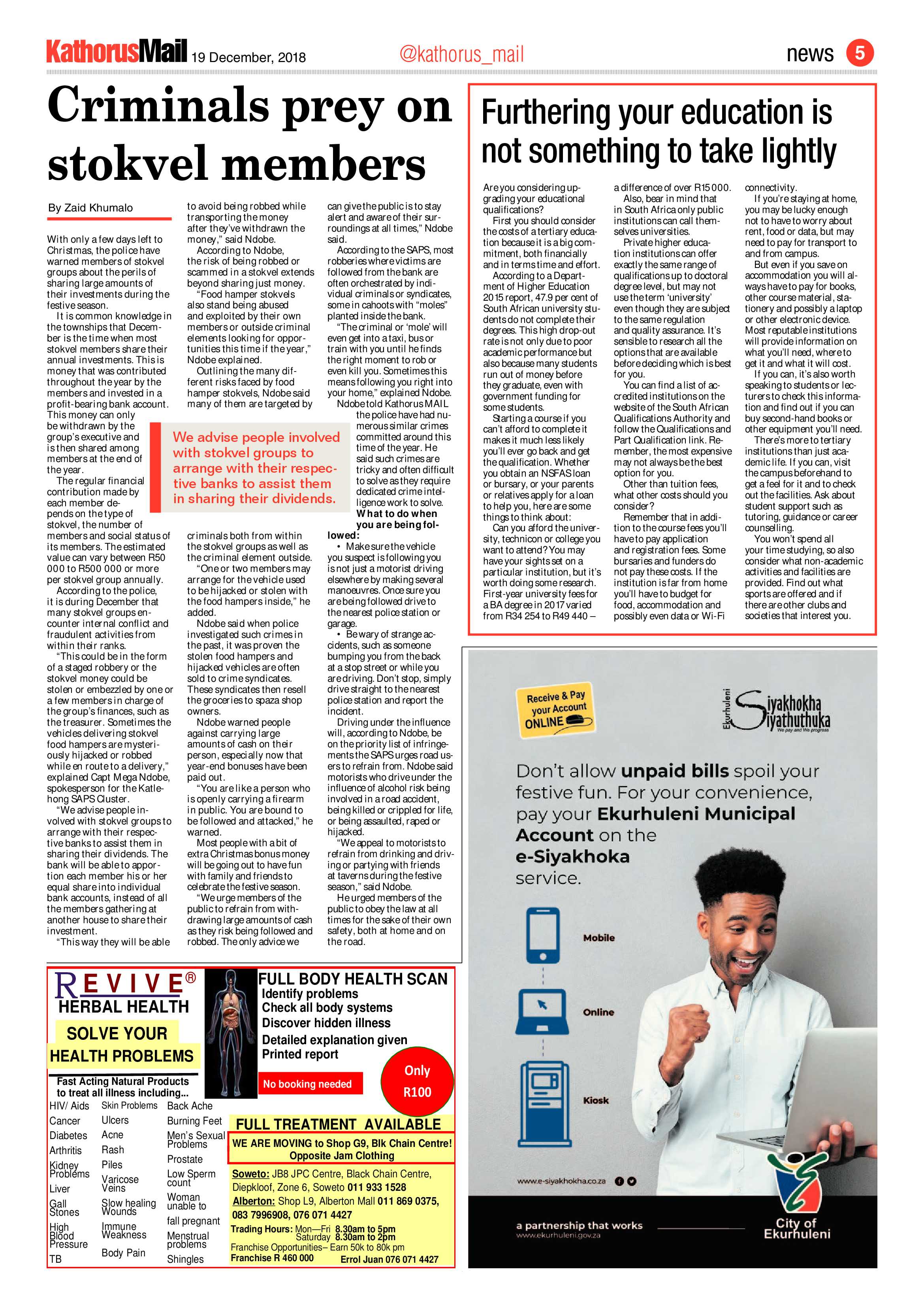 Kathorus Mail 19 December 2018 page 5