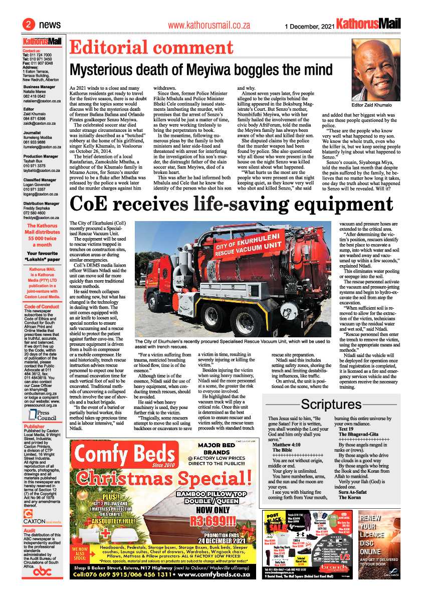 Kathorus Mail 1 December 2021 page 2