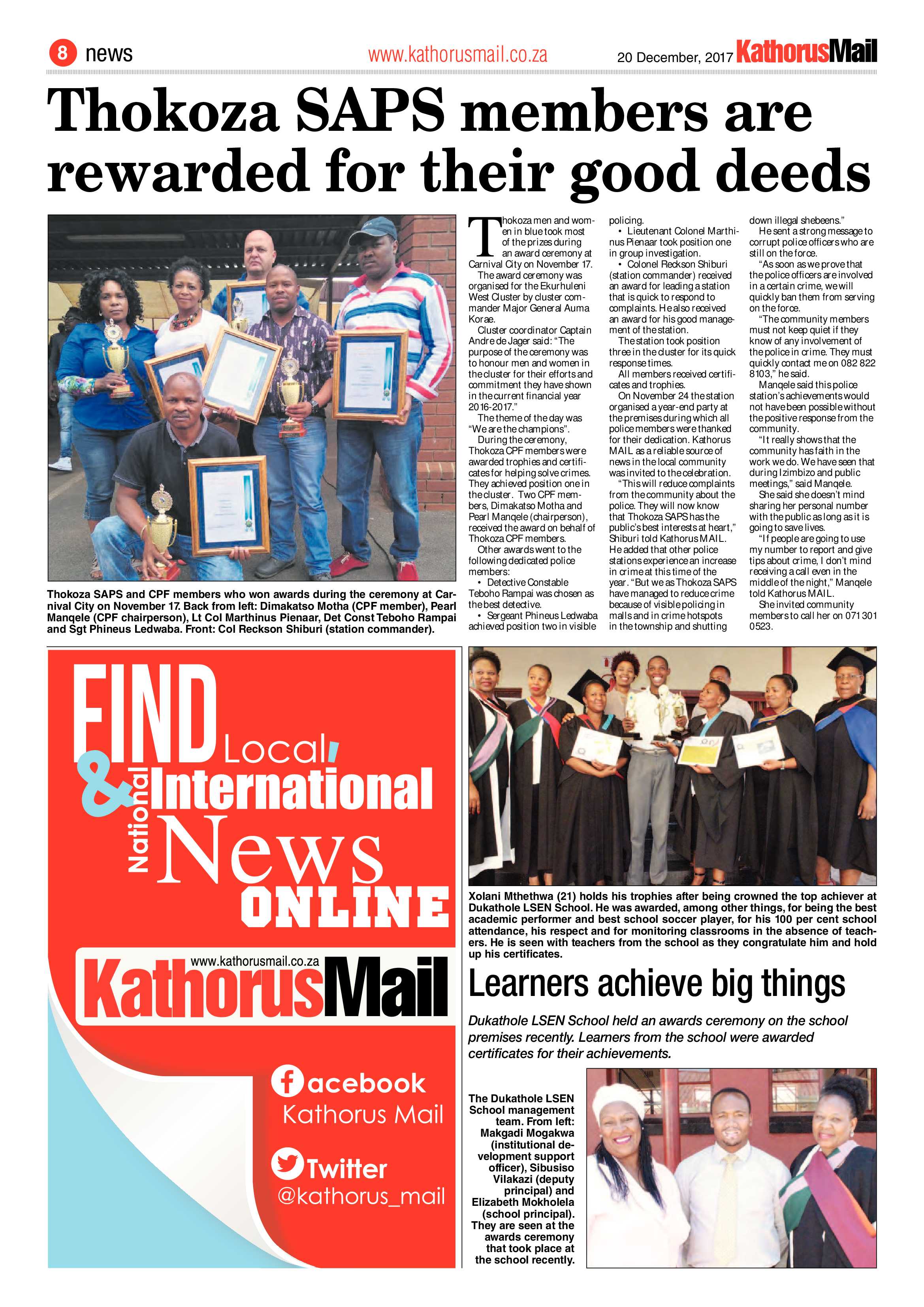 Kathorus Mail 20 December 2017 page 8