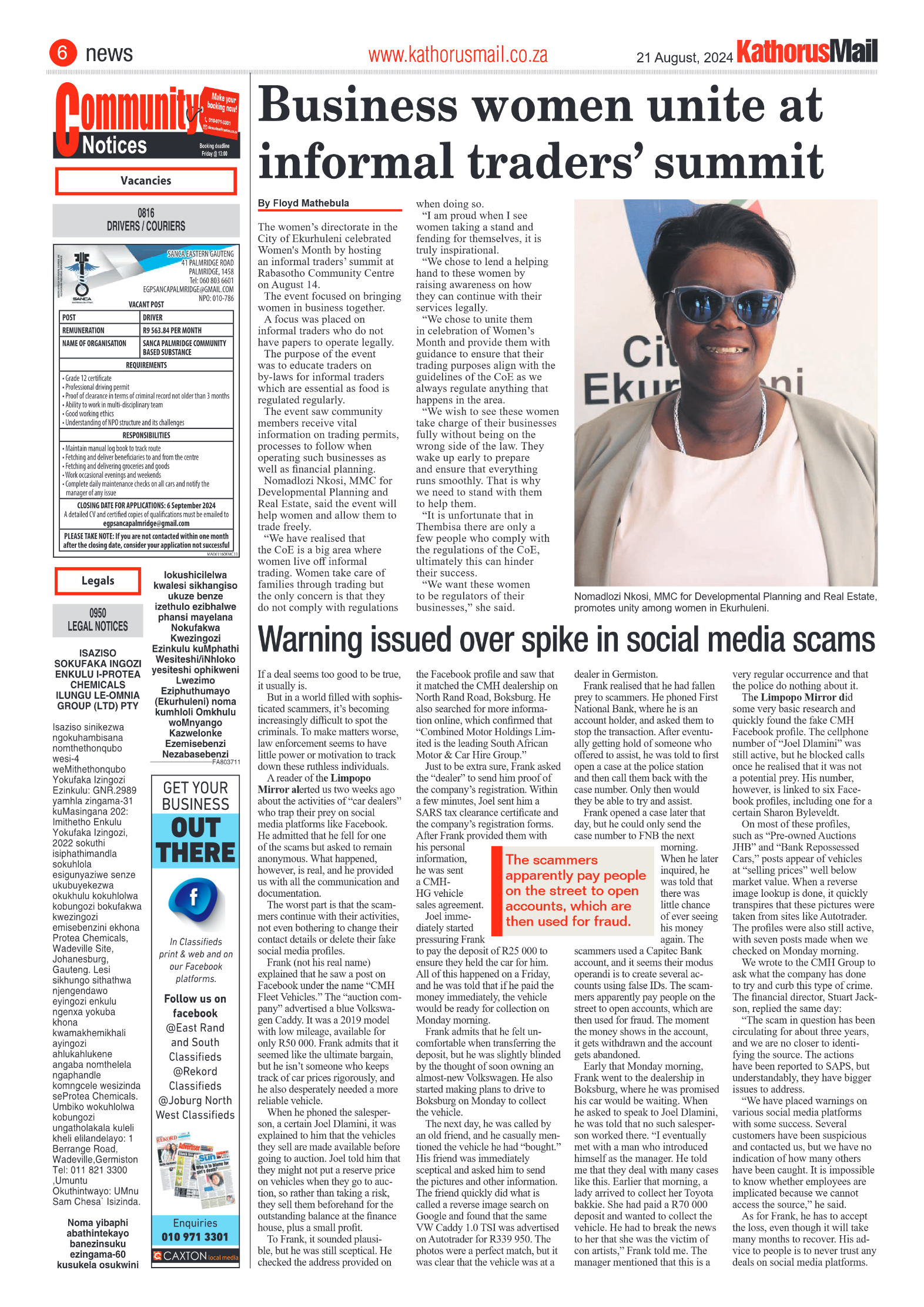 Kathorus Mail 21 August 2024 page 6
