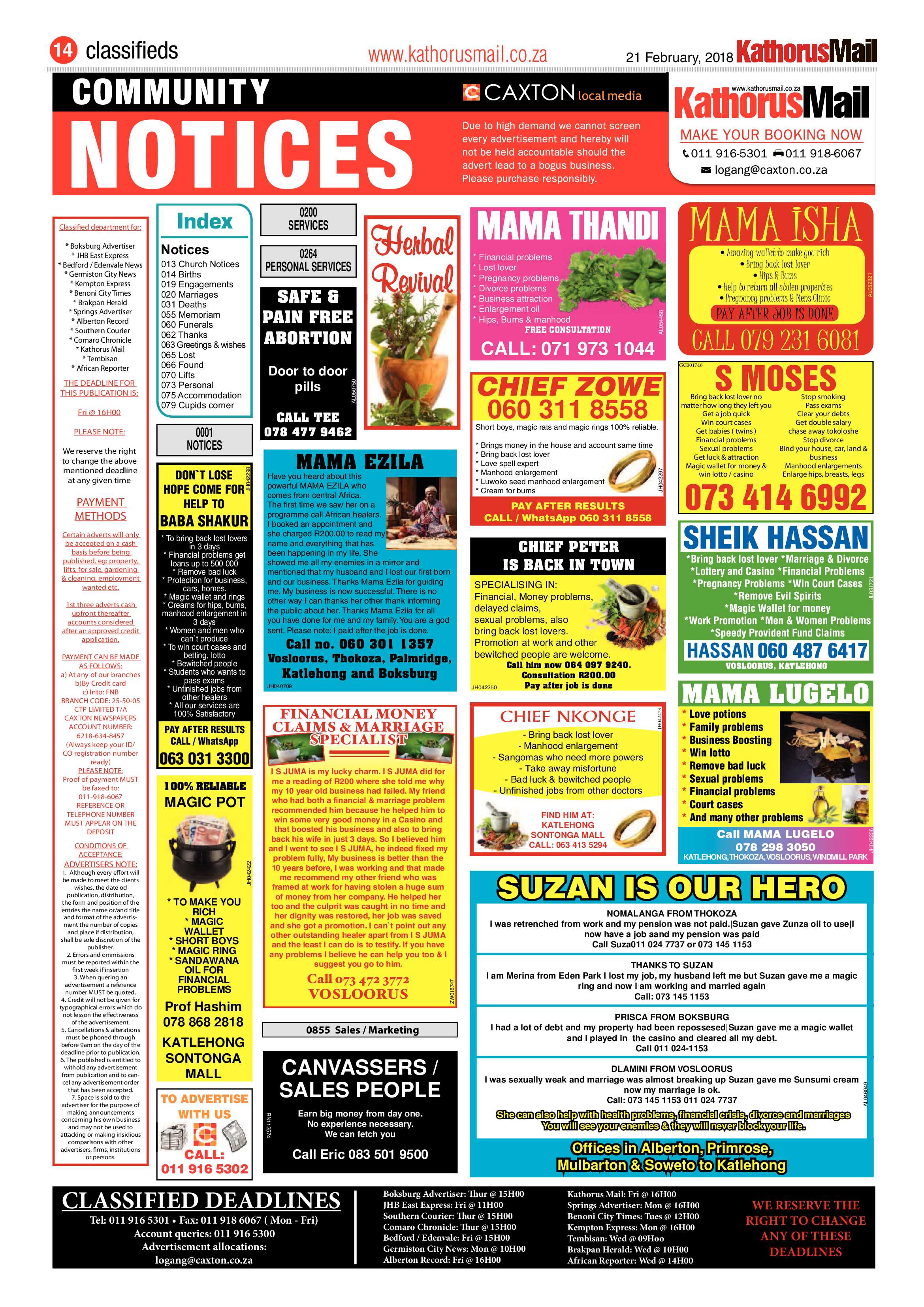 Kathorus Mail 21 February 2018 page 16
