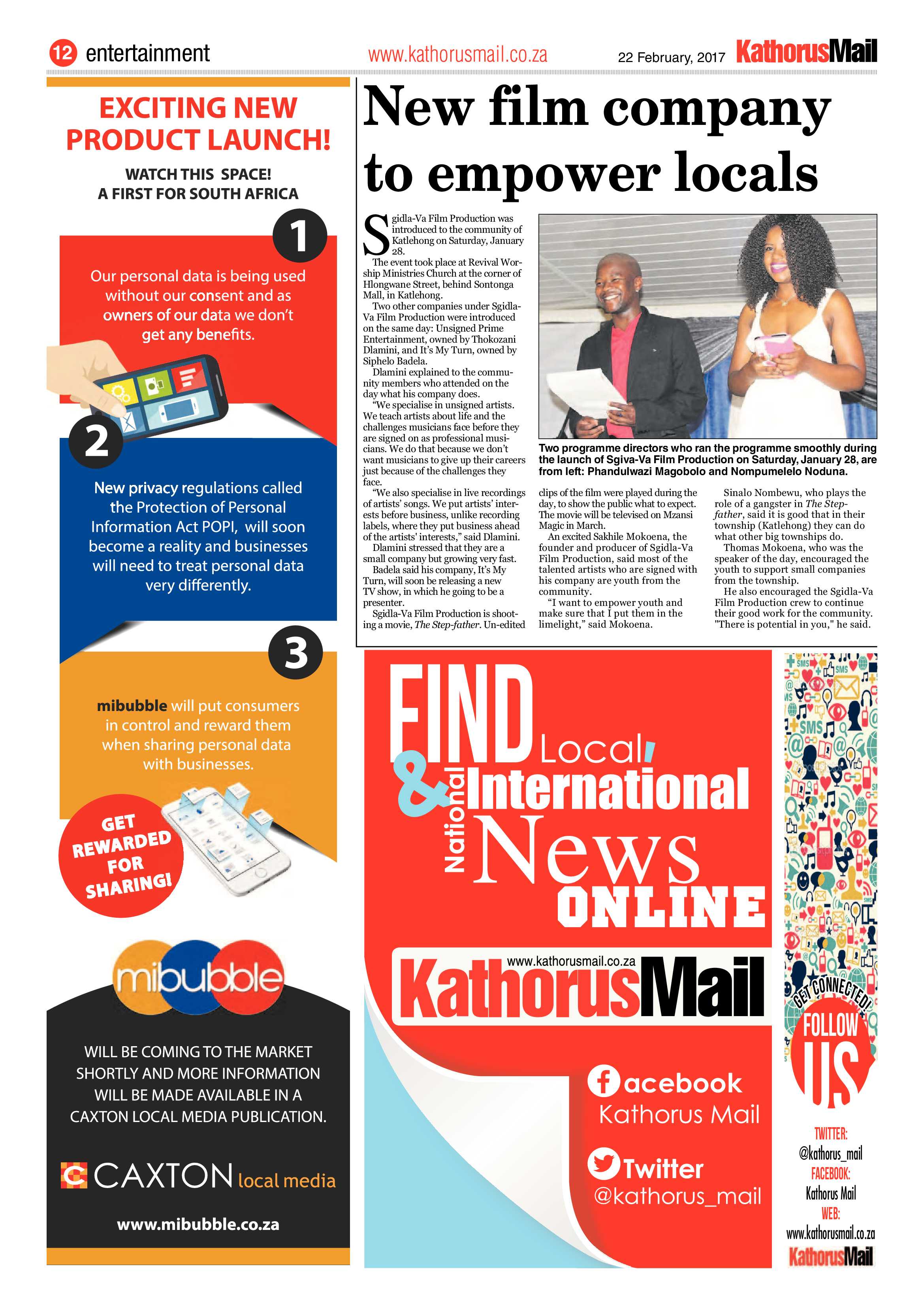 Kathorus Mail 22 February 2017 page 12