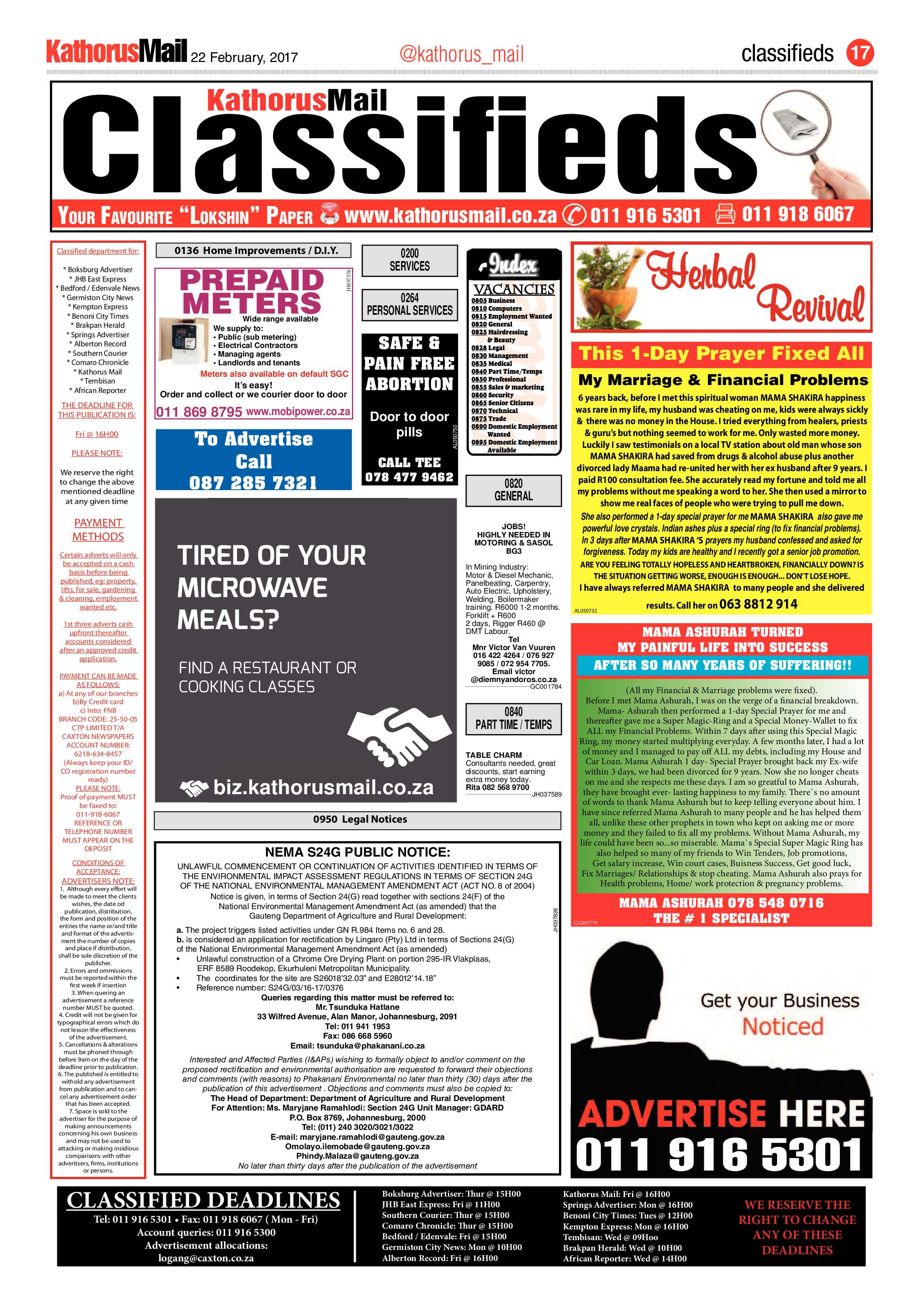 Kathorus Mail 22 February 2017 page 17