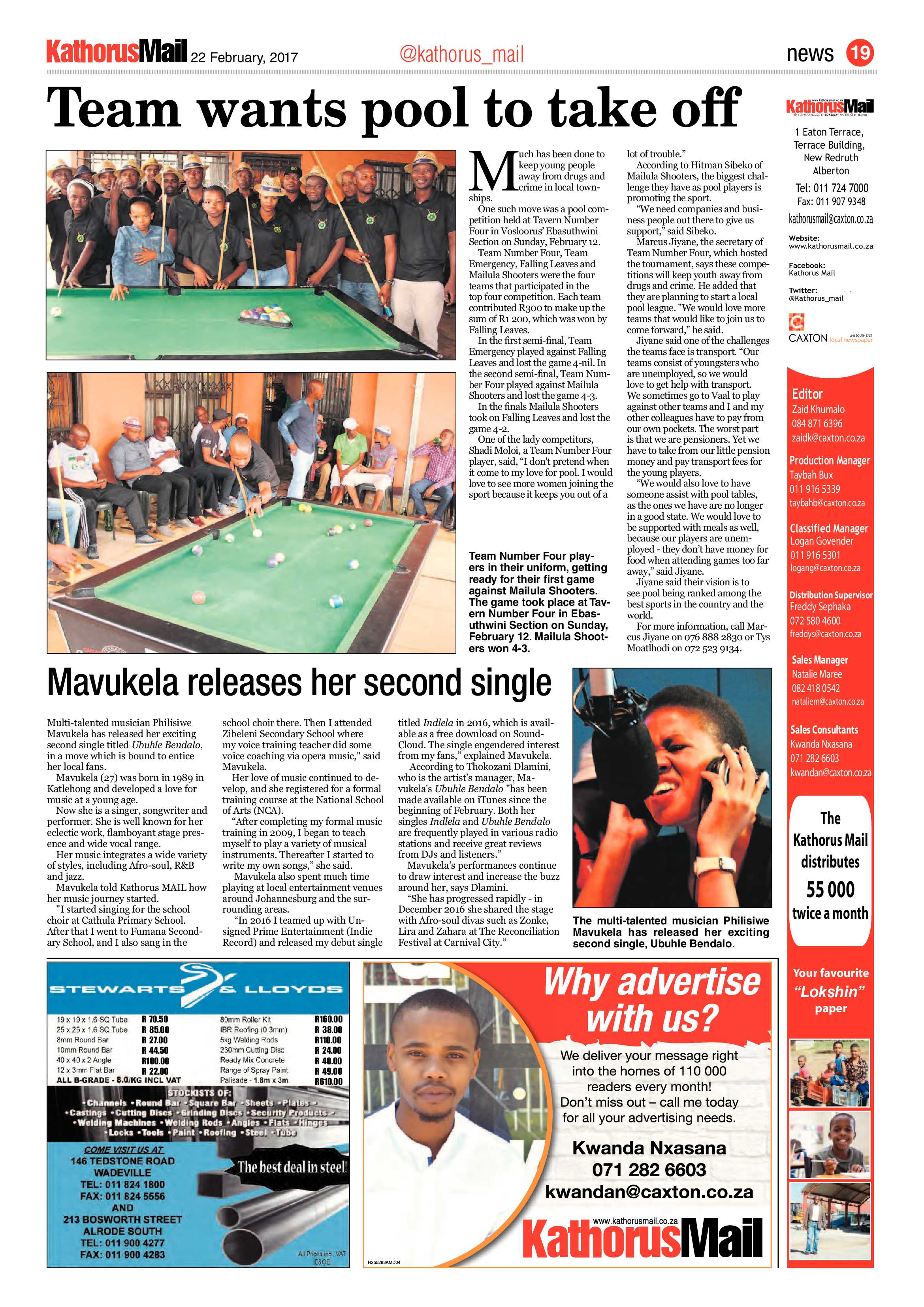 Kathorus Mail 22 February 2017 page 19